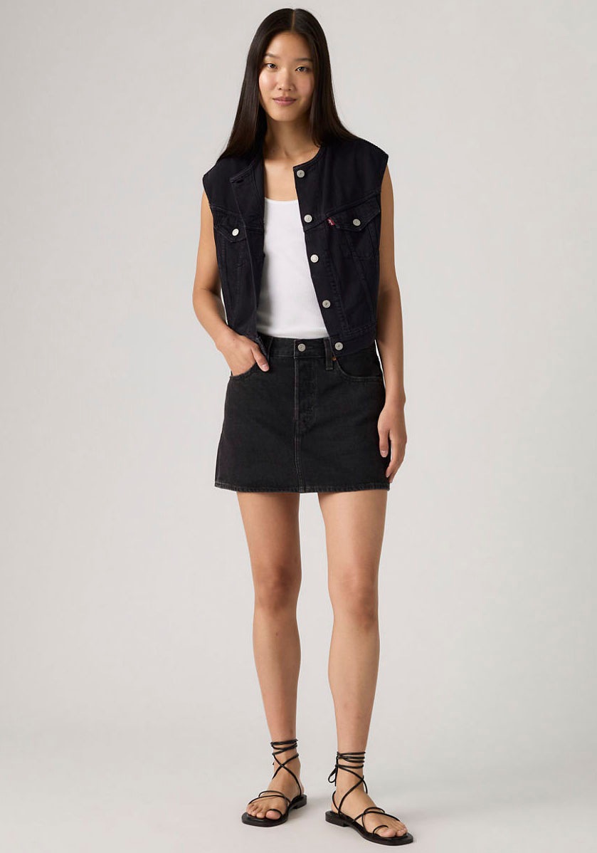 Levi's® Jeansrock »ICON SKIRT« mit Used-Effekten und ausgefransten Kanten