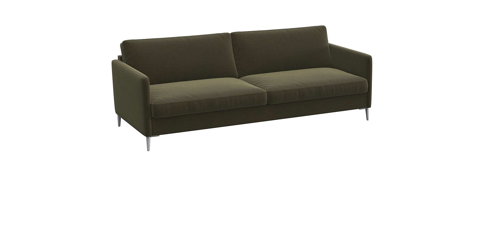 FLEXLUX 3-Sitzer »Fiore, super Sitzkomfort durch Kaltschaum im Sitz« schmale Armlehnen, Füße Alu