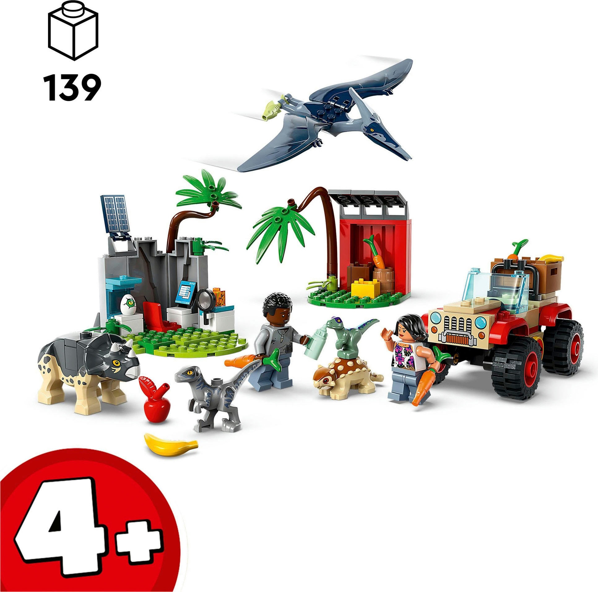 LEGO® Konstruktionsspielsteine »Rettungszentrum für Baby-Dinos (76963), LEGO Jurassic World«, (139 St.), Made in Europe