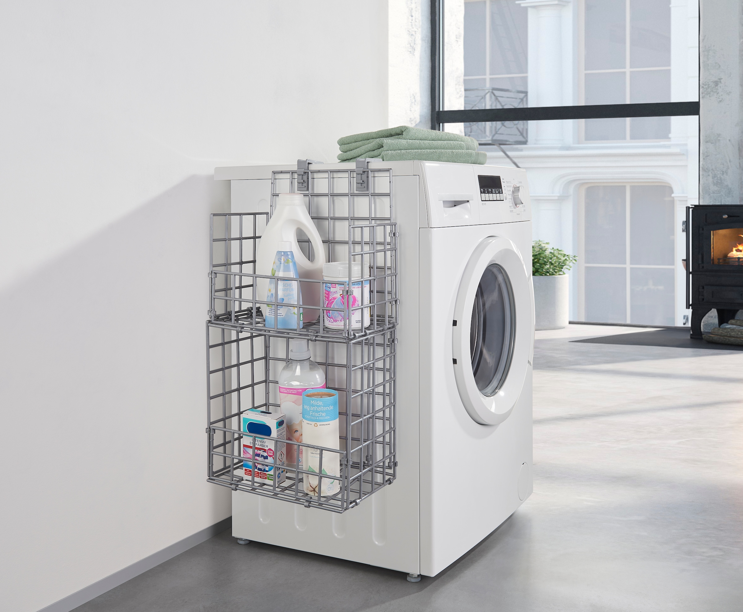 Ruco Ablageregal für die Waschmaschine, 2 Fächer, Kunststoff