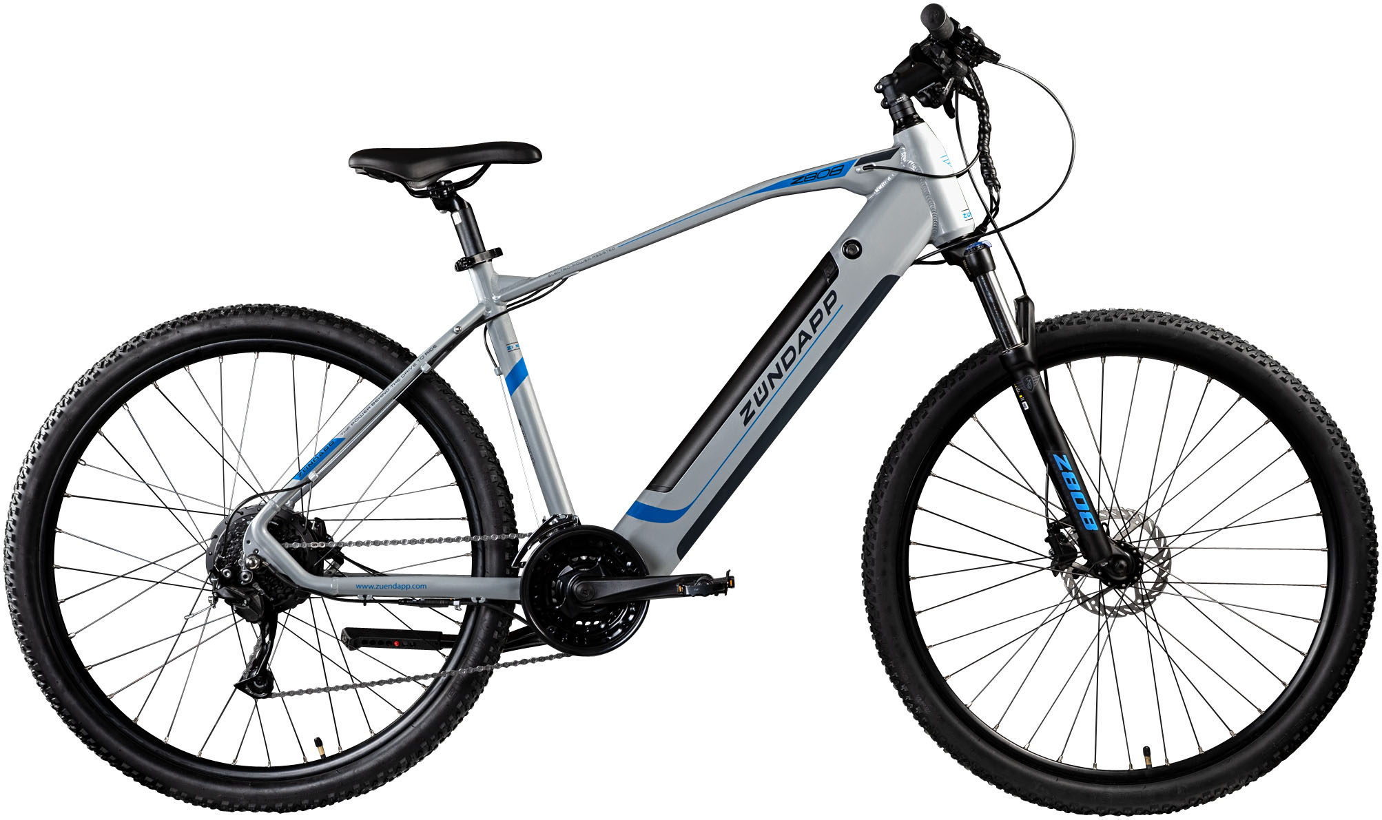 Zündapp »Z808« 24 Gang Kettenschaltung Heckmotor 250 W Pedelec in silberfarben, Größe 29 Zoll (73,66 cm)