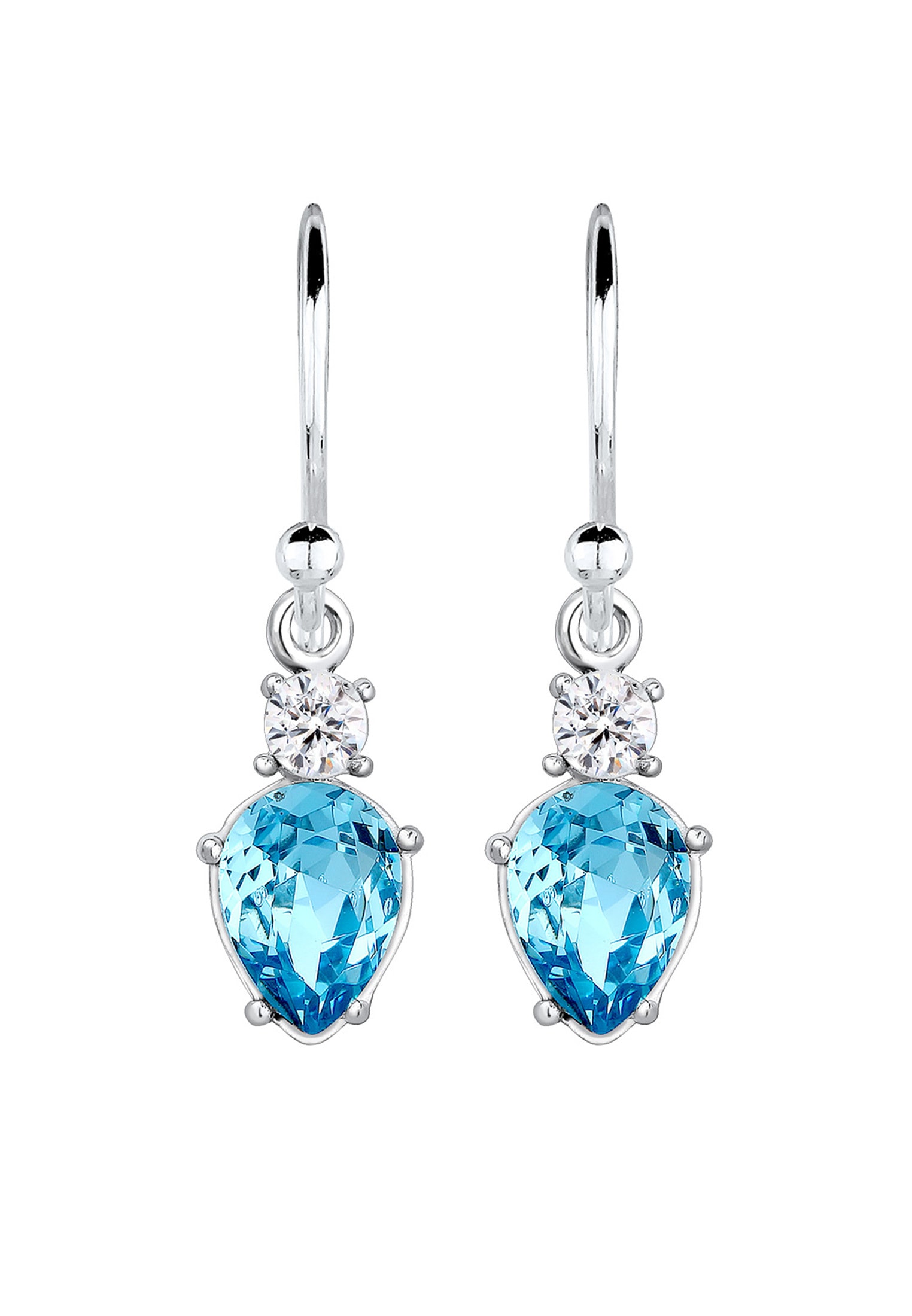 Elli Paar Ohrhänger »Ohrringe Ohrhänger Tropfen Helblau 925 Sterling Silber, mit Kristallen von Swarovski®«
