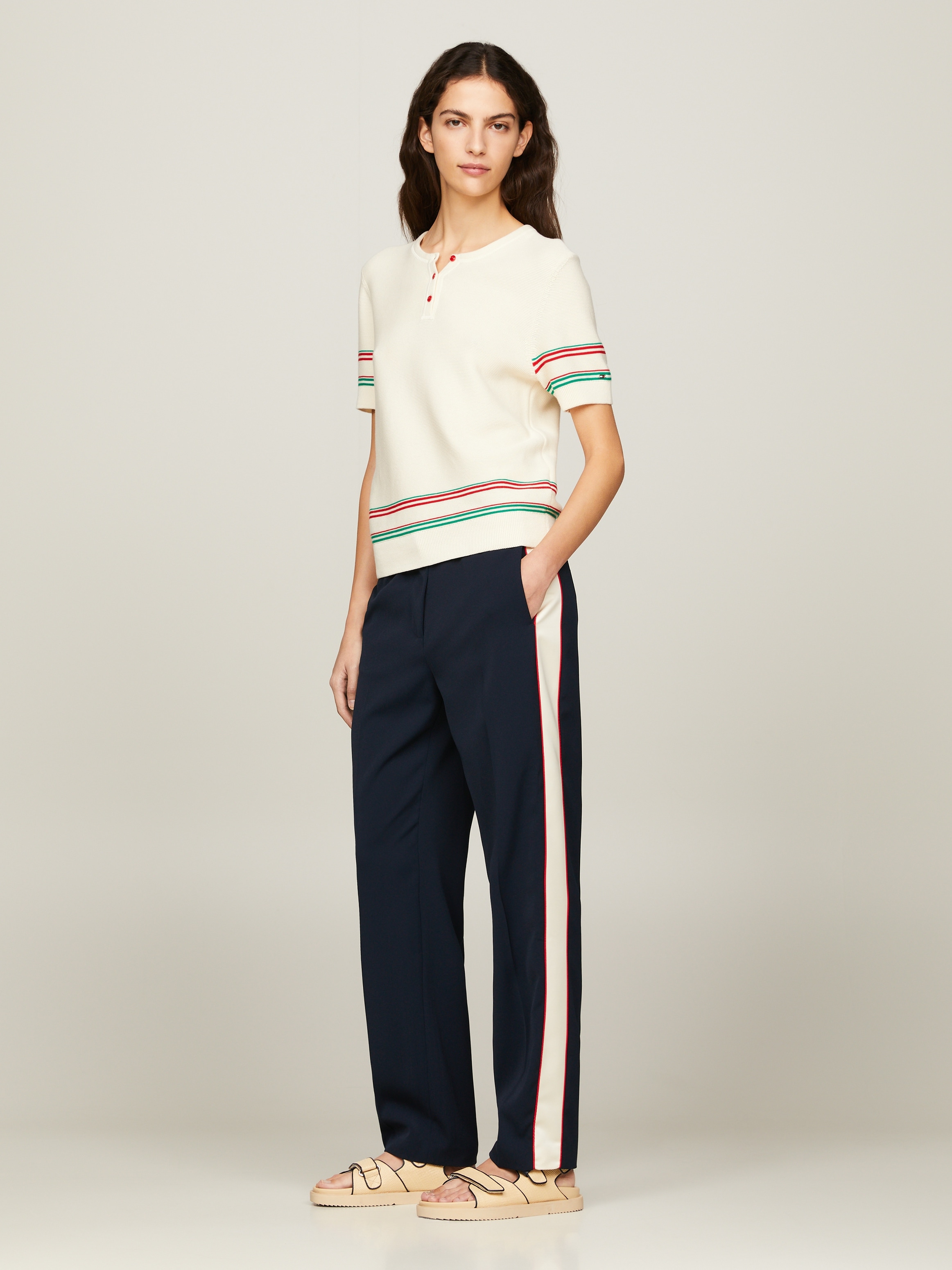 Tommy Hilfiger Webhose »COLOR BLOCK SLIM STRAIGHT PANT«, mit Seitenstreifen