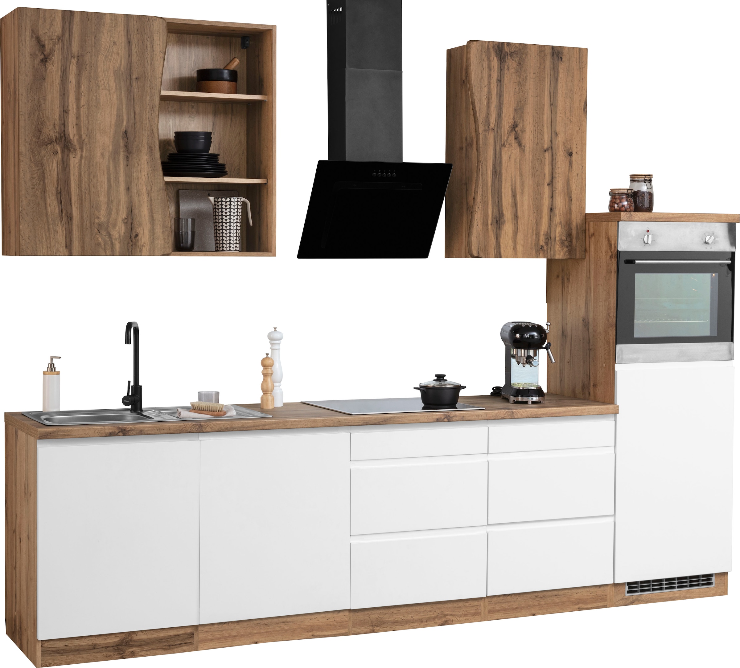 Küche E-Geräte, OTTO bei MÖBEL ohne MDF-Fronten 300cm breit, HELD hochwertige »Bruneck«, kaufen