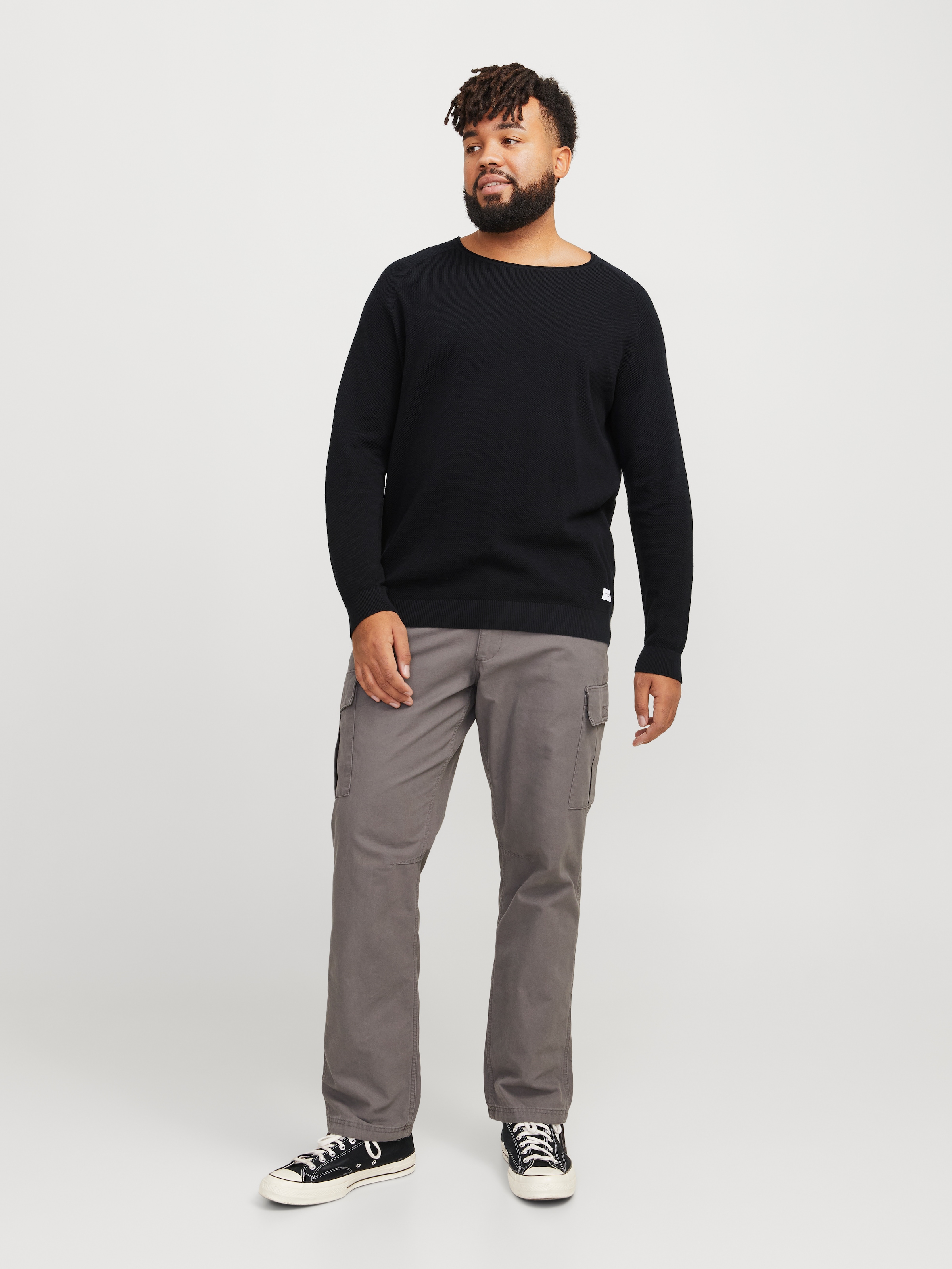 Jack & Jones PlusSize Rundhalspullover »JJEHILL KNIT CREW NECK NOOS PLS«, mit Rundhalsausschnitt