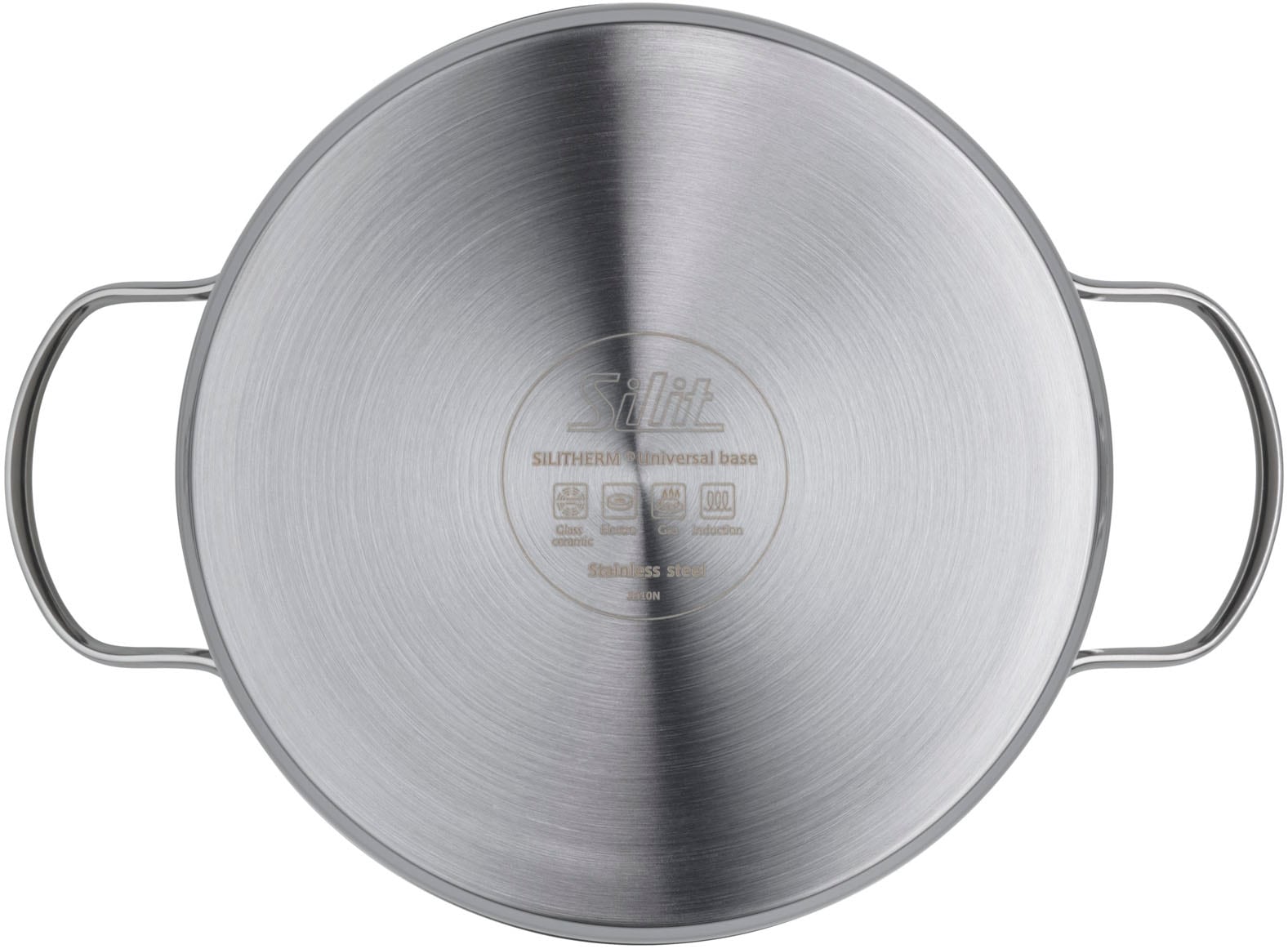 Silit Topf-Set »Toskana, teilmattiert, Induktions Töpfe Set unbeschichtet«, Edelstahl 18/10, (Set, 9 tlg., Bratentopf Ø 20 cm, Fleischtopf Ø 16/20/24 cm, Stielkasserolle Ø 16 cm), mit Glasdeckel, für alle Herdarten geeignet, ohne Innenskalierung