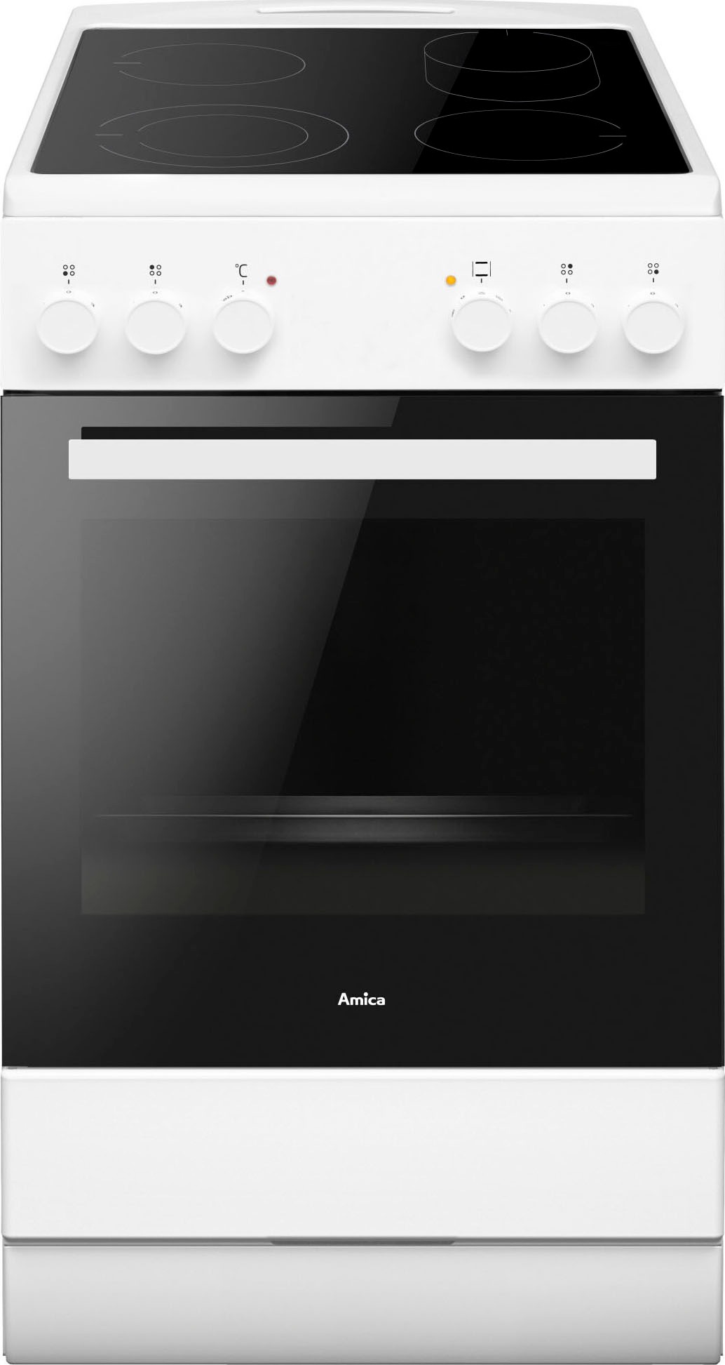 Amica Elektro-Standherd »SHC 903 021 W«, mit Teleskopauszug nachrüstbar, Steam Clean