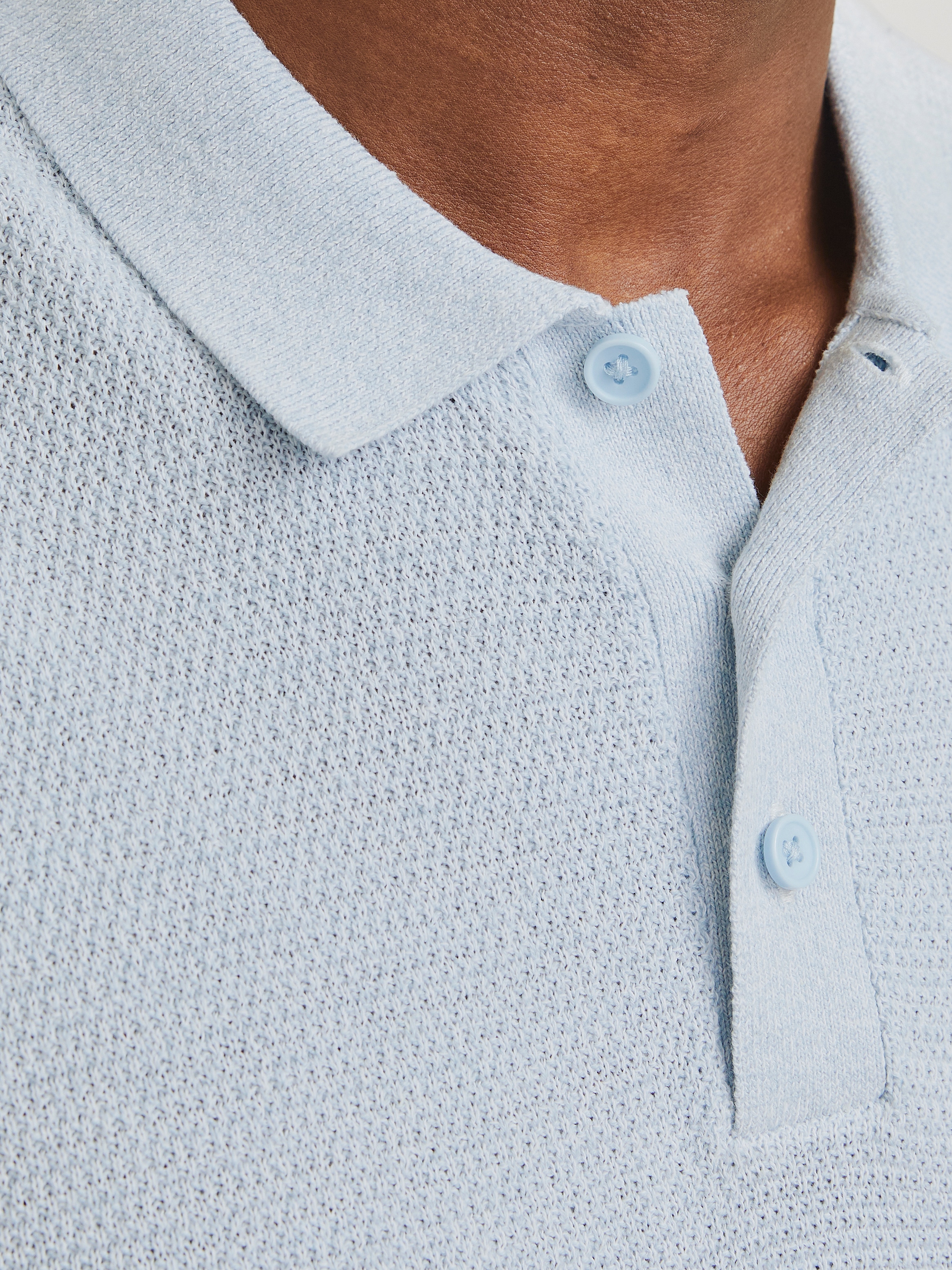 Jack & Jones Kurzarmpullover »JJEGEORGE KNIT POLO SS SN«, mit Polo Kragen