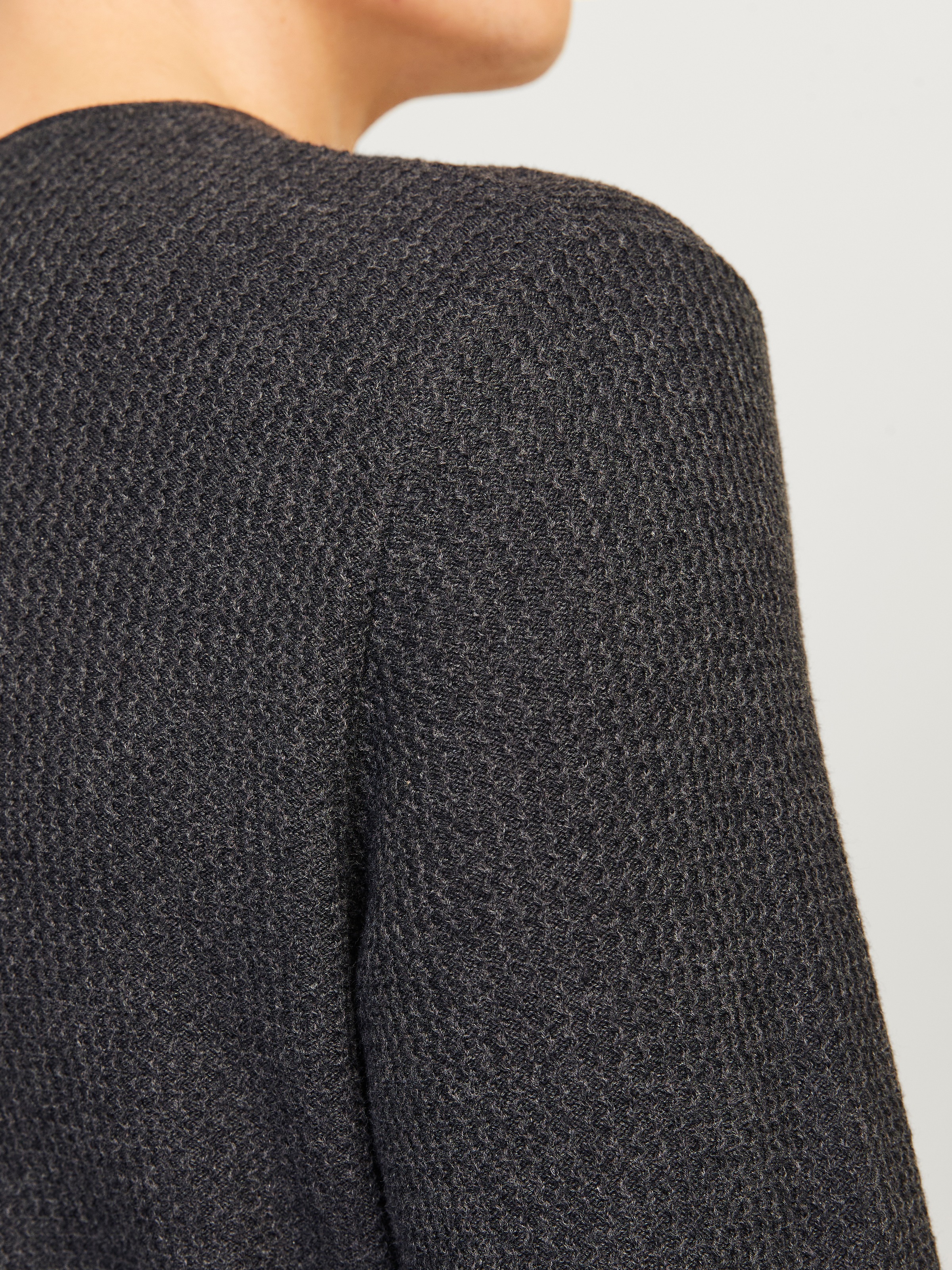 Jack & Jones Rundhalspullover »JJECOOPER KNIT CREW NECK NOOS«, in Strick Optik