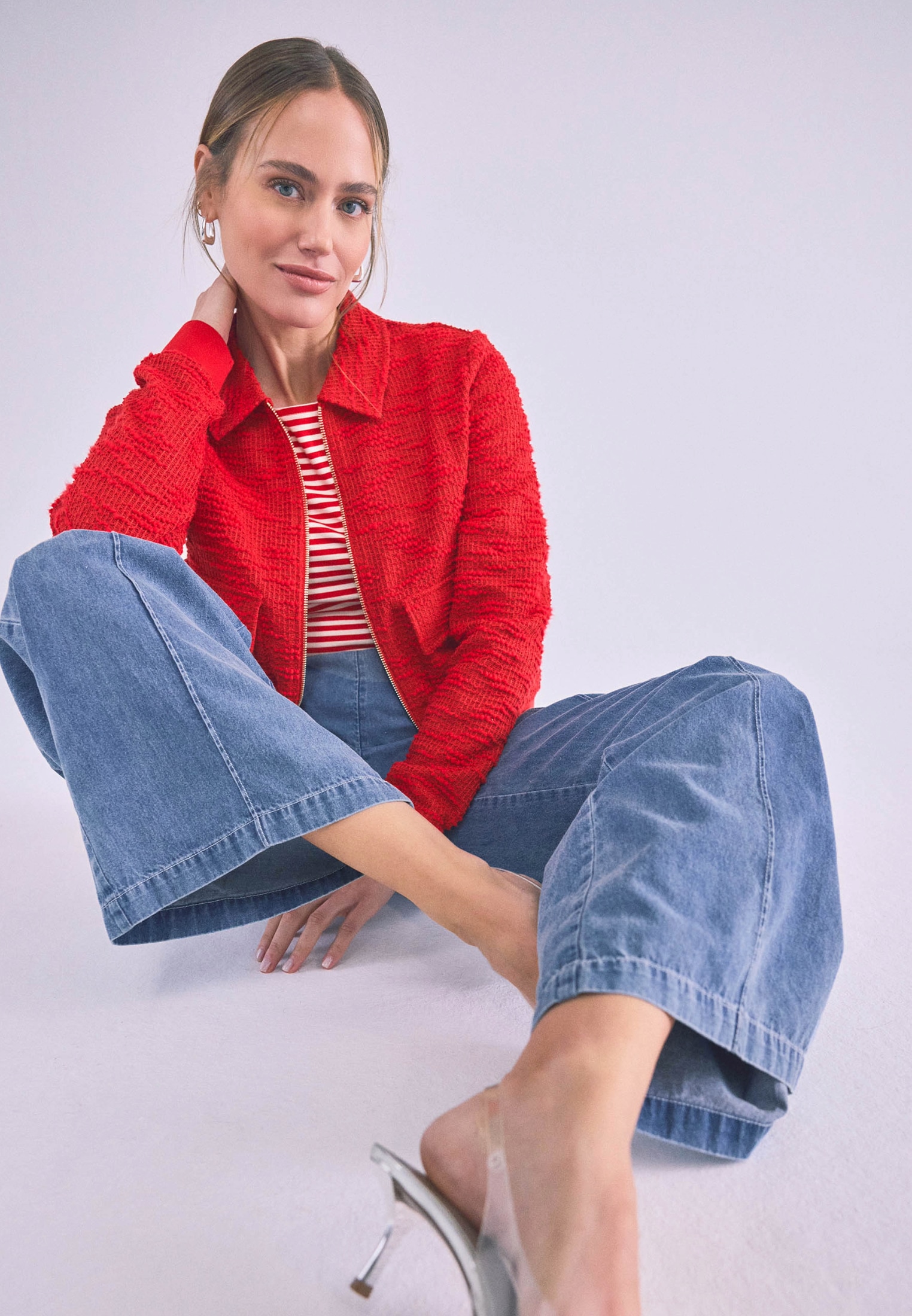 Zero Jackenblazer »Bouclè-Jacke mit Klappentaschen«
