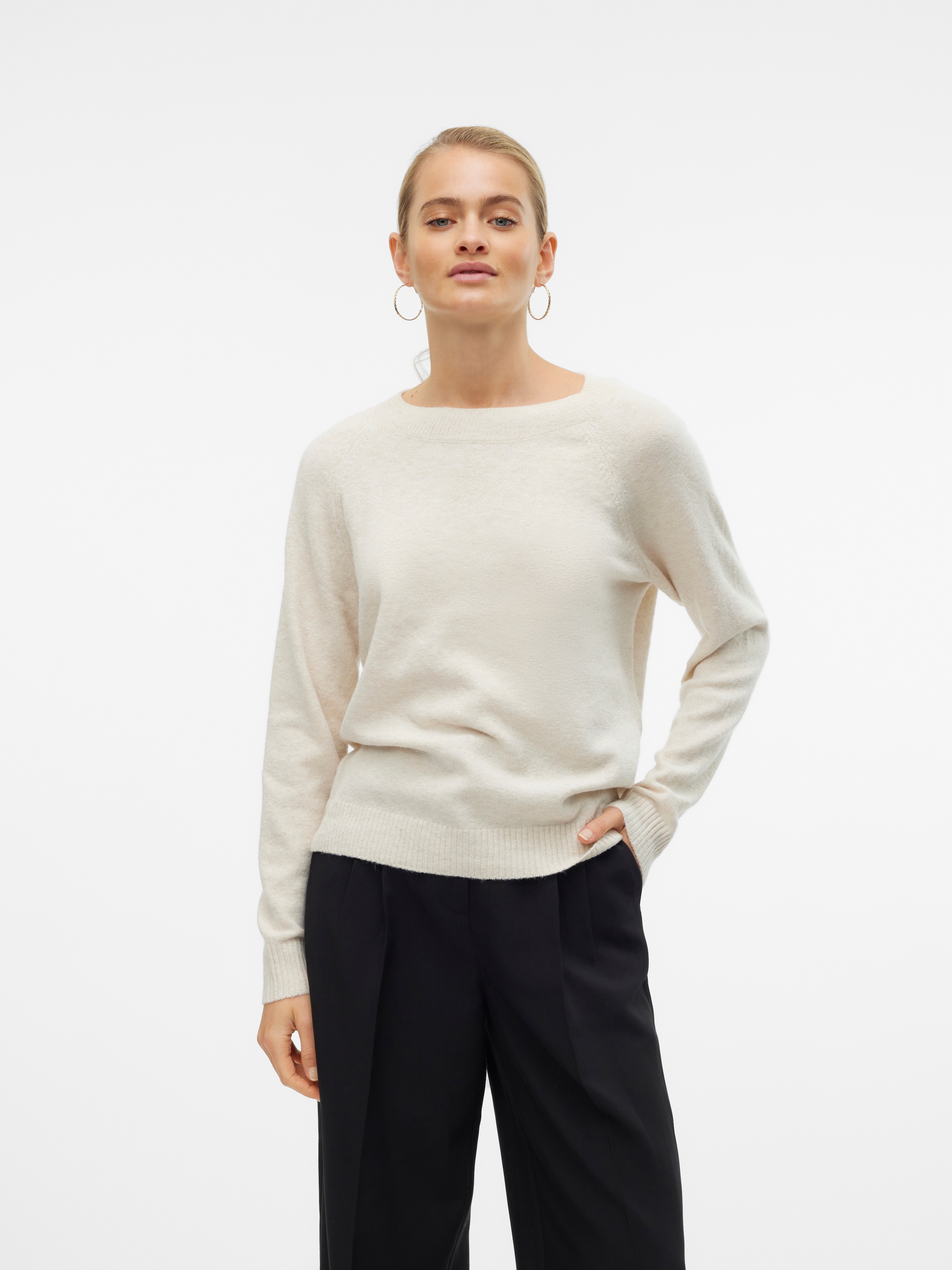 Vero Moda Rundhalspullover »VMDOFFY« in melierter Optik