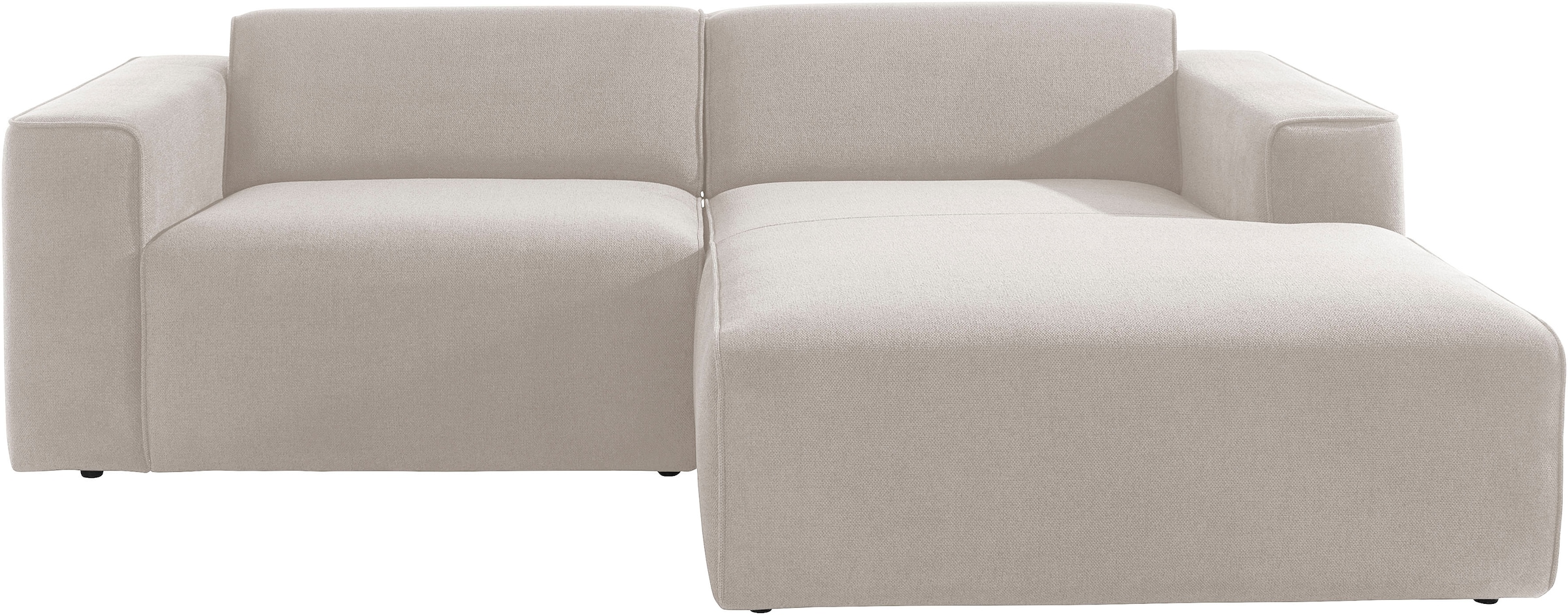 andas Ecksofa »Noord«, mit Kedernaht, Breite 234 cm, Cord, Struktur, Webstoff