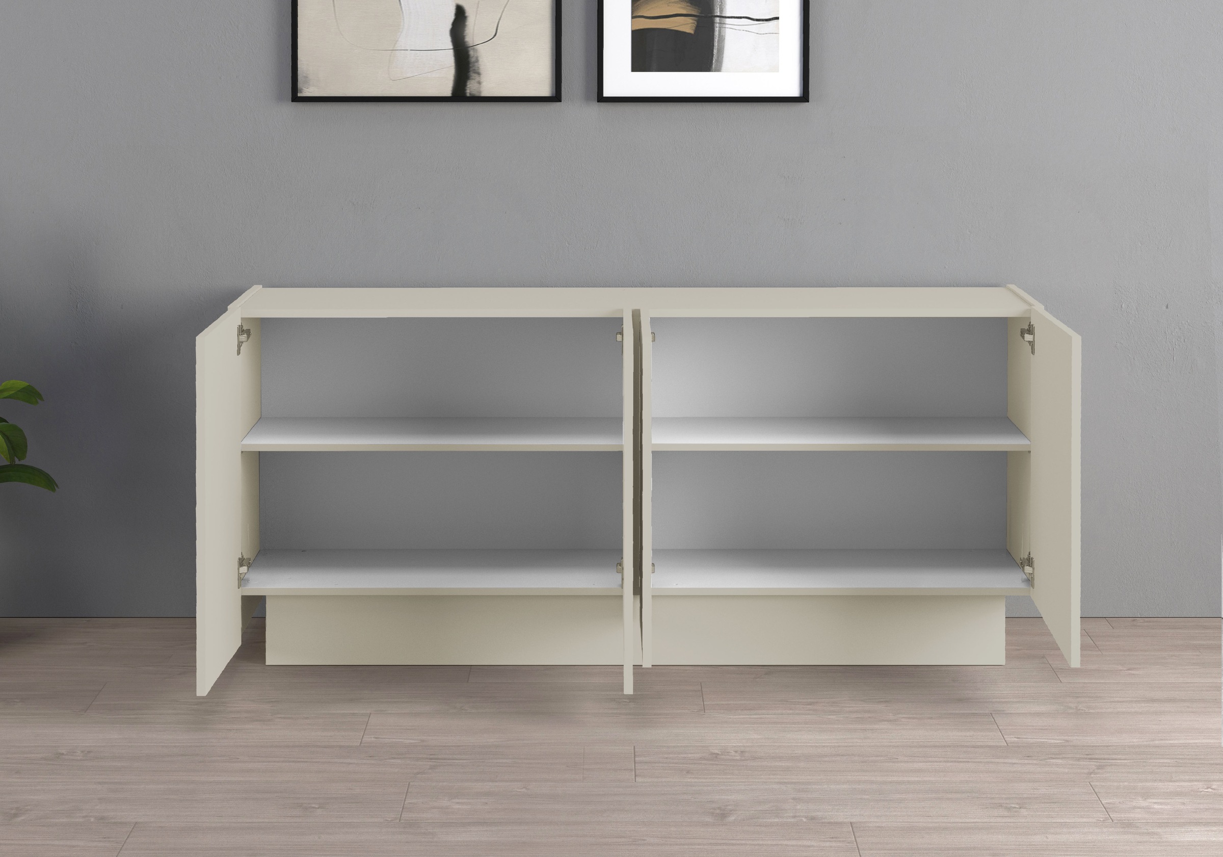 INOSIGN Sideboard »VELA, Sideboard, Breite 160 cm, Design mit schrägen Türen«, (1 St.), Made in Italy, Maße-B/T/H: 160x35x75,Sideboard, Anrichte, Kommode