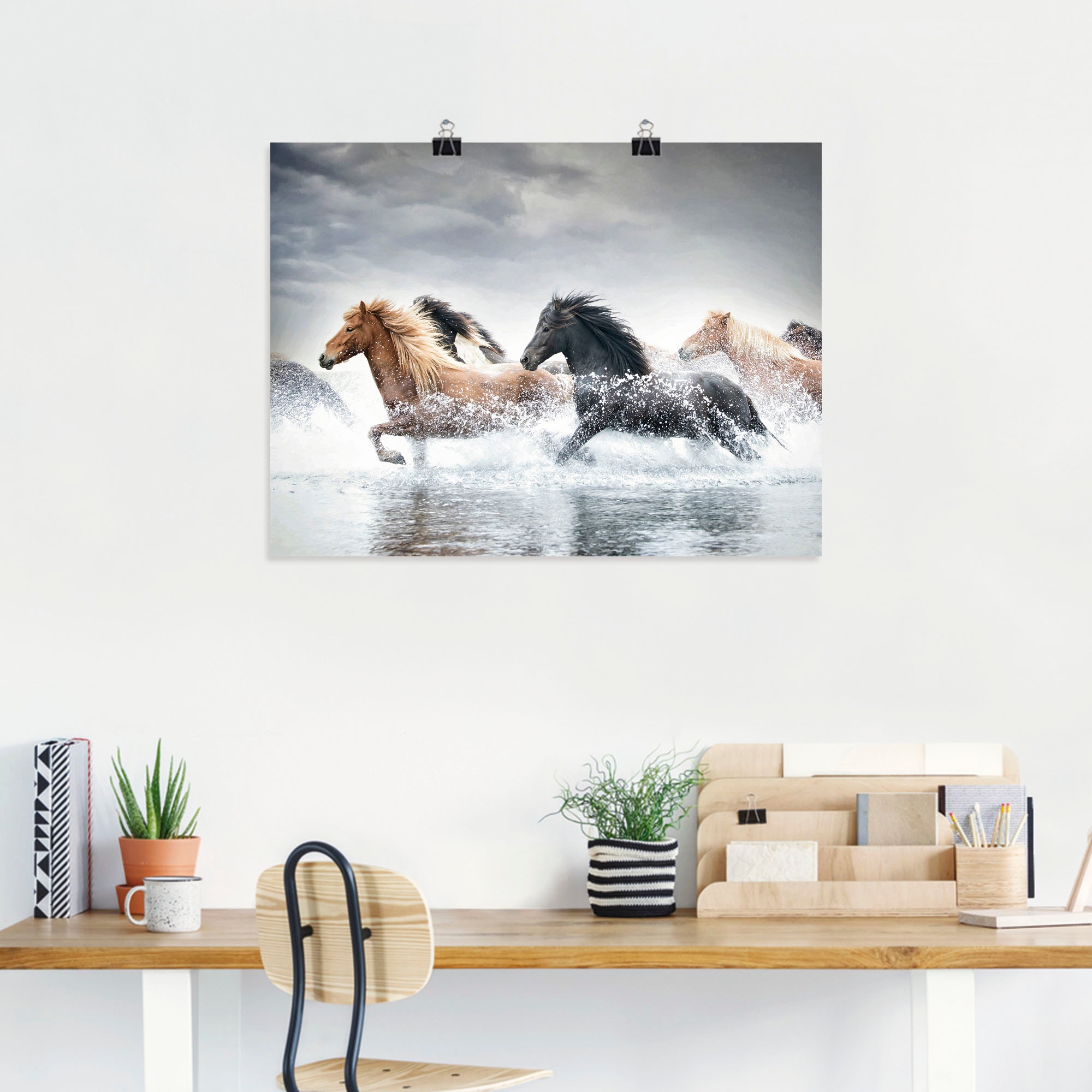 Artland Wandbild »Pferderennen V«, Pferdebilder, (1 St.), als Leinwandbild, Poster in verschied. Größen