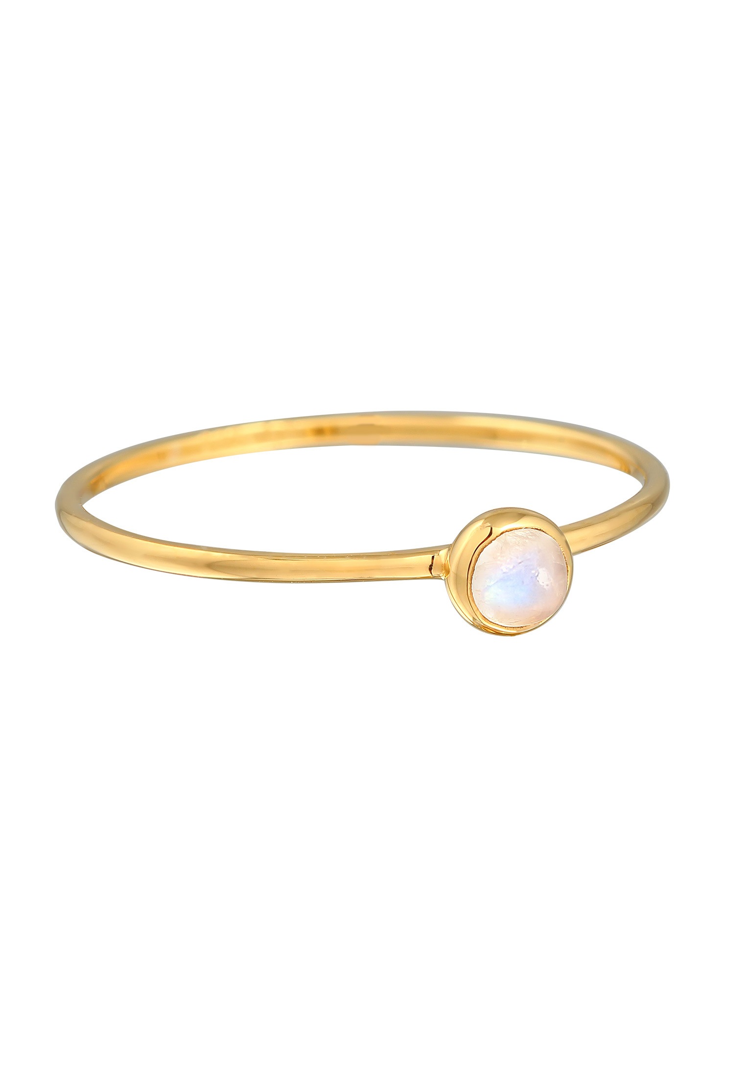 Elli Premium Silberring »Ring Solitär Mondstein Edelstein 375 Gelbgold«