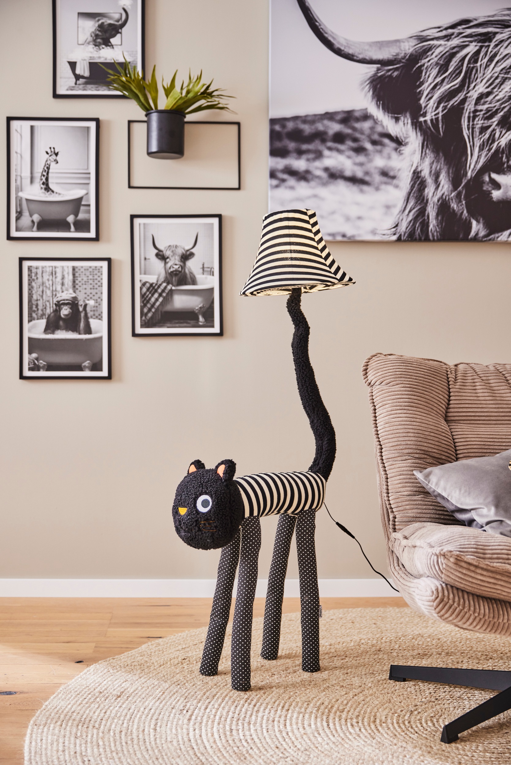 Happy Lamps for smiling eyes LED Stehlampe »Luna die Katze«, 1 flammig, Leuchtmittel GU 5,3 | LED fest integriert, Hochwertig, Einzigartig, Tiermotiv