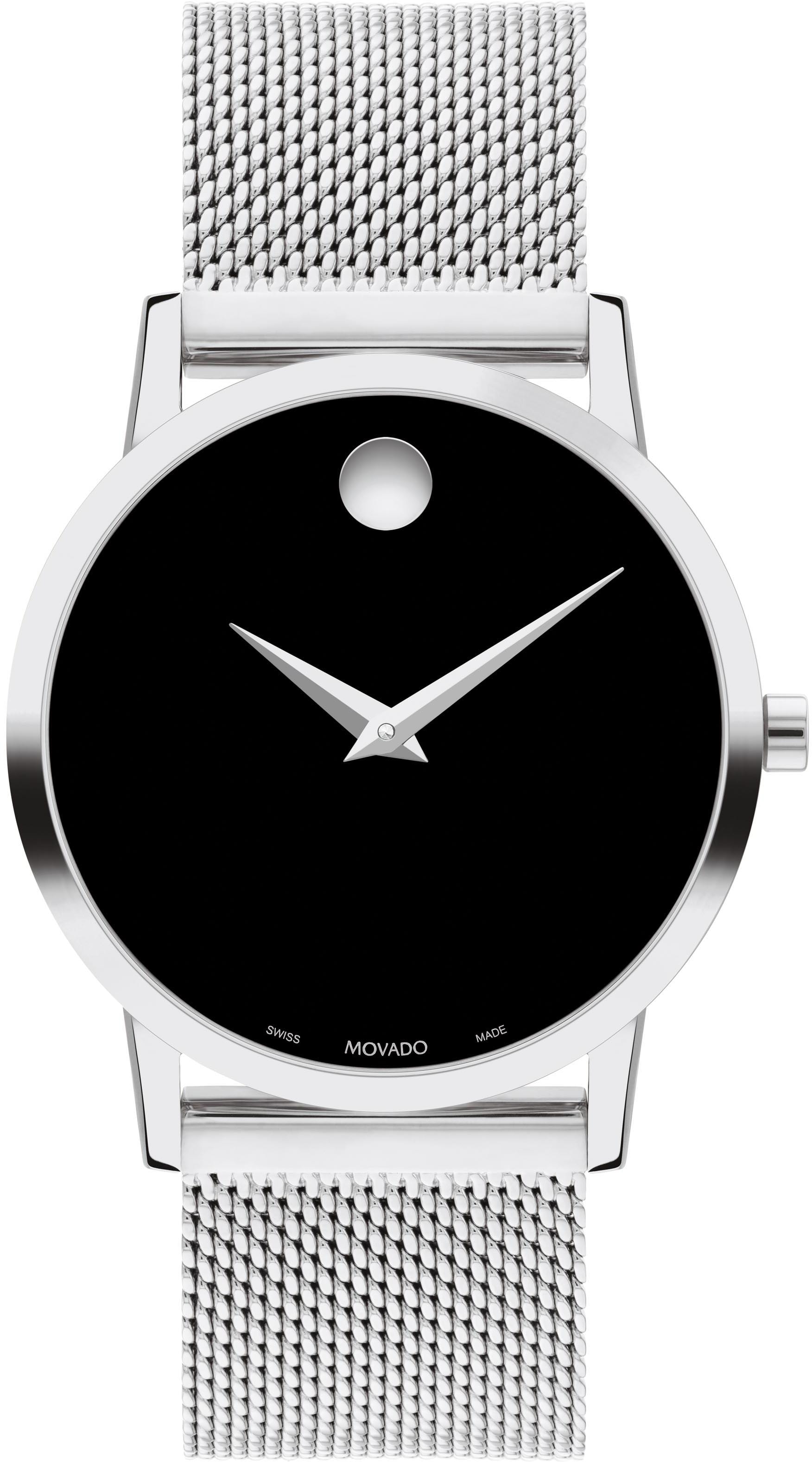 MOVADO Schweizer Uhr »MUSEUM Classic 33 mm, 0607646«, Quarzuhr, Armbanduhr, Damenuhr, Swiss Made, analog