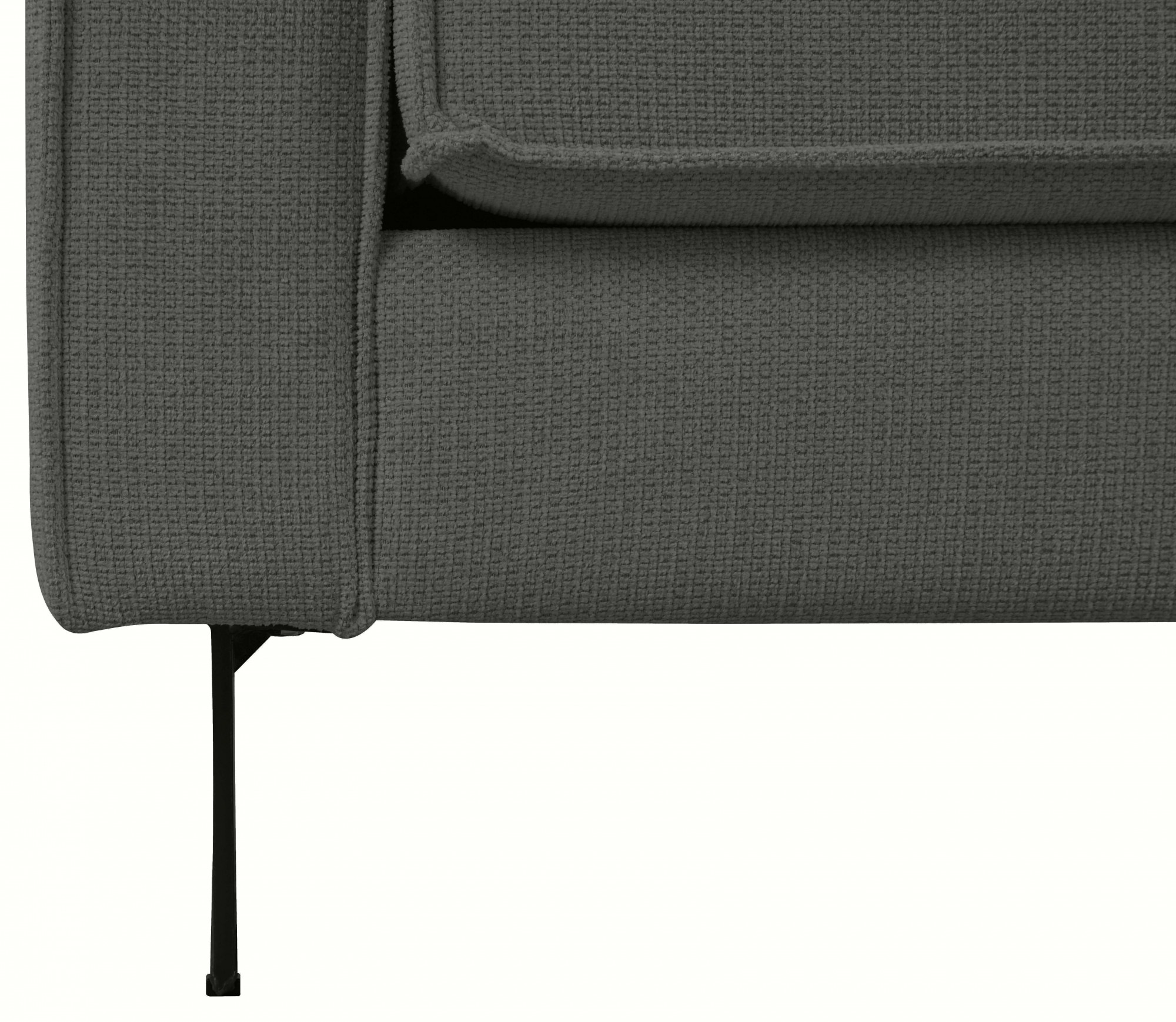 Places of Style 3-Sitzer »Maxi-Ausführung Pinto, 236 cm, Cord, Chenille, Lederoptik«, mit Keder, schwarze Metallfüße, Wellenunterfederung