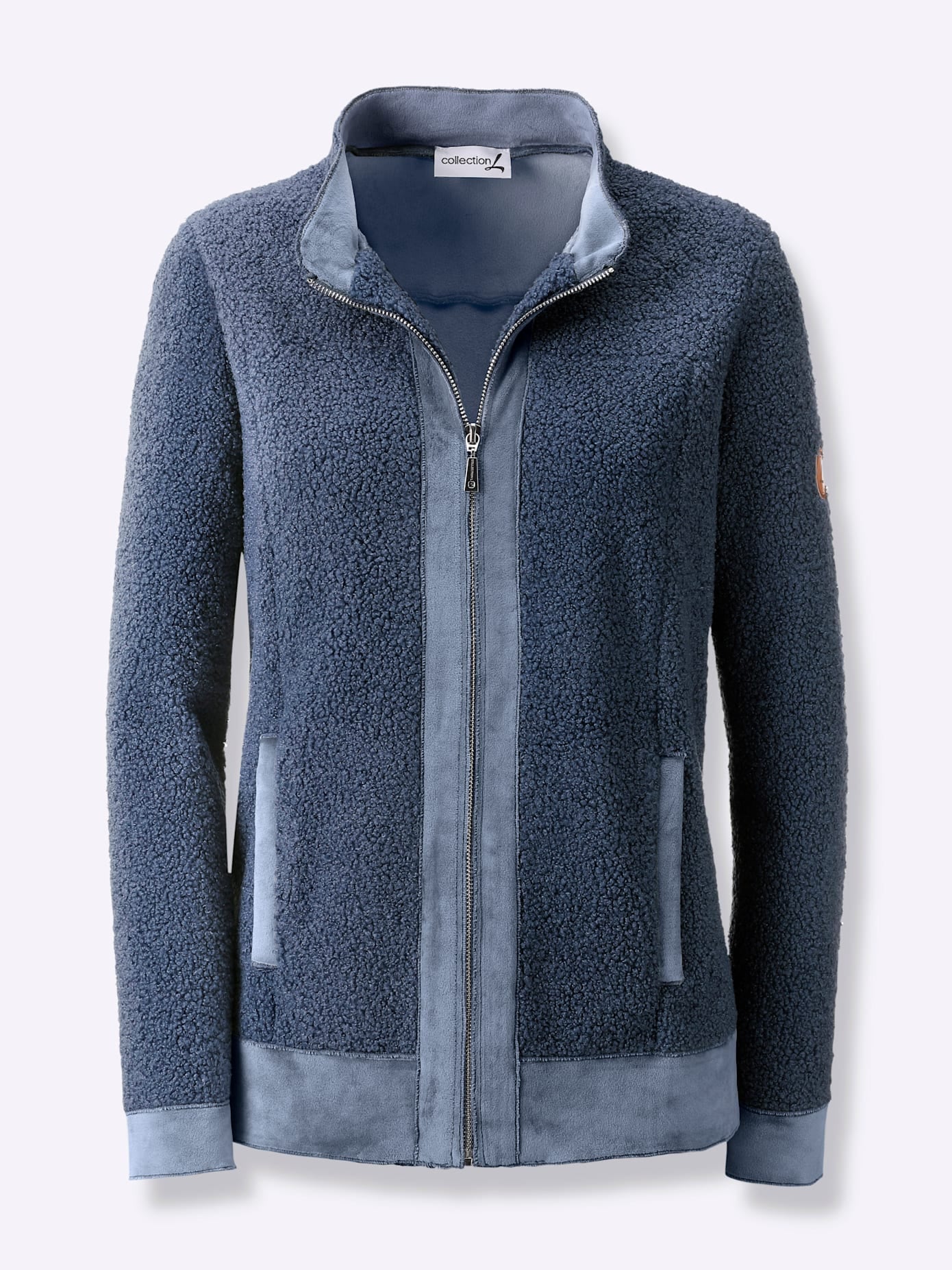 Casual Looks Bouclèjacke ohne Kapuze