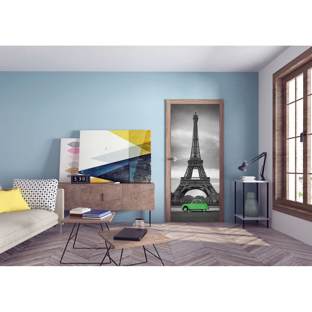 Papermoon Fototapete »Paris - Türtapete«, matt