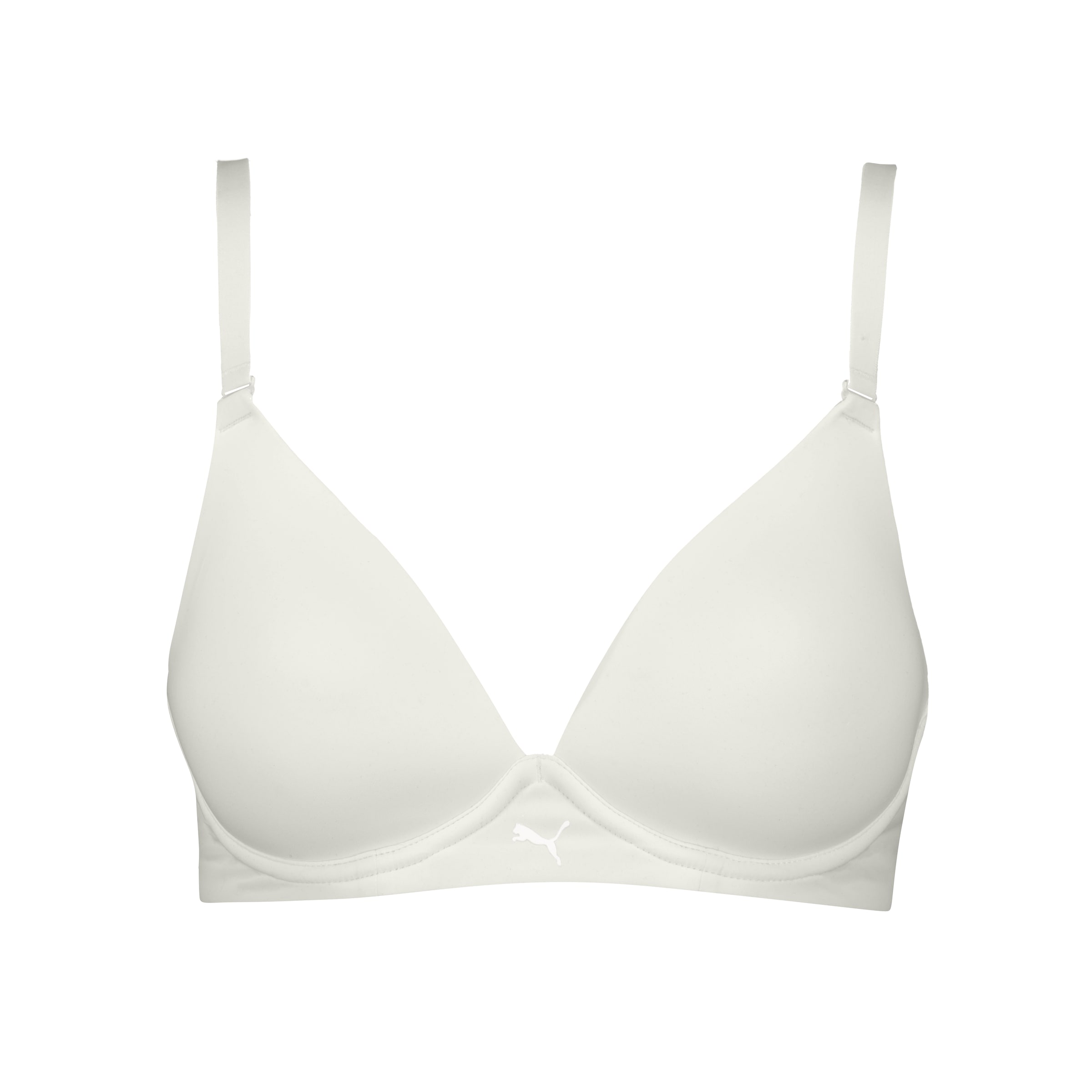 PUMA Bügel-BH »PUMA WOMEN MICROFIBER SOFT PADDED BRA« mit wendbaren und verstellbaren Trägern, Logodruck vorn