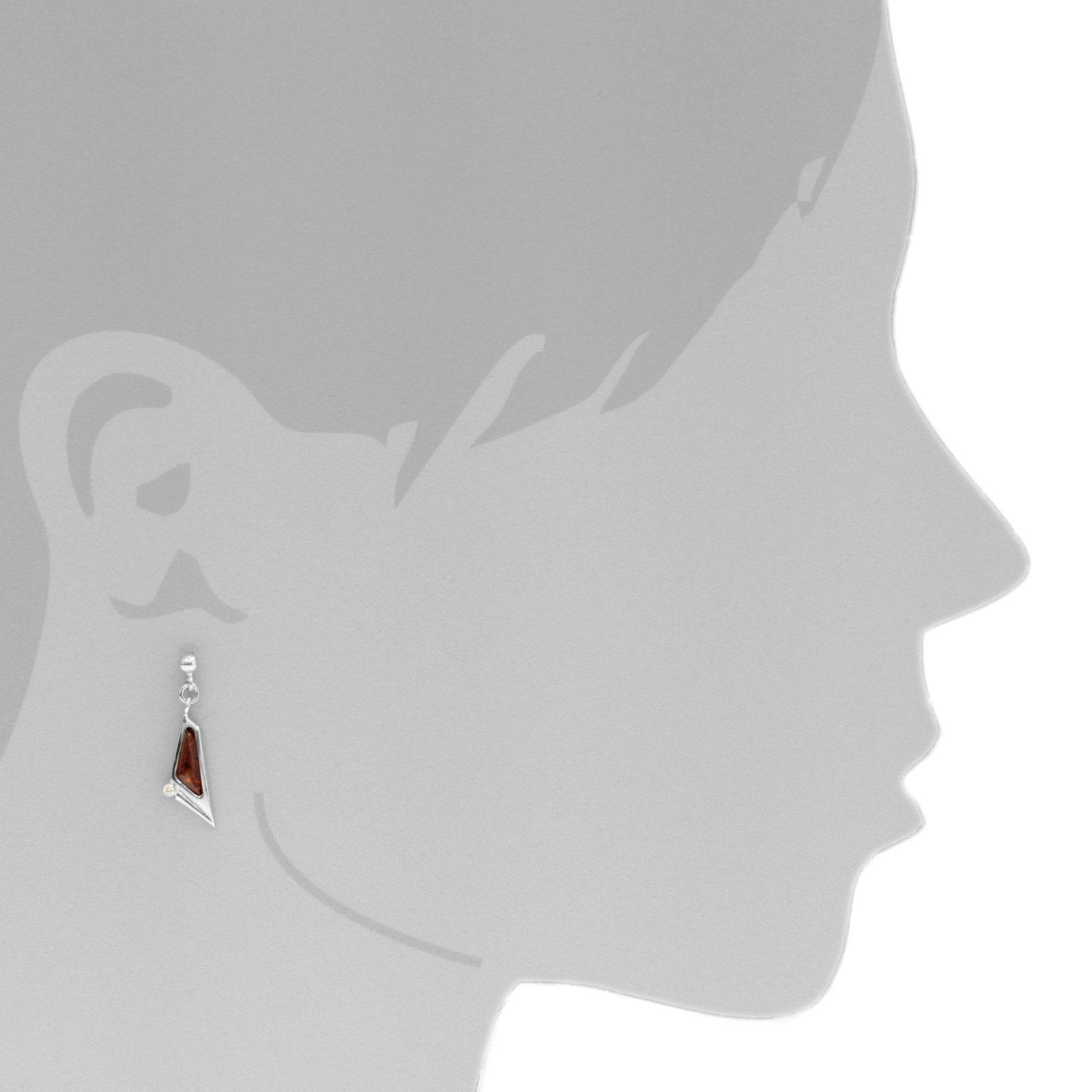 OSTSEE-SCHMUCK Paar Ohrhänger »- Agneta - Silber 925/000 - Bernstein/Zirk.«