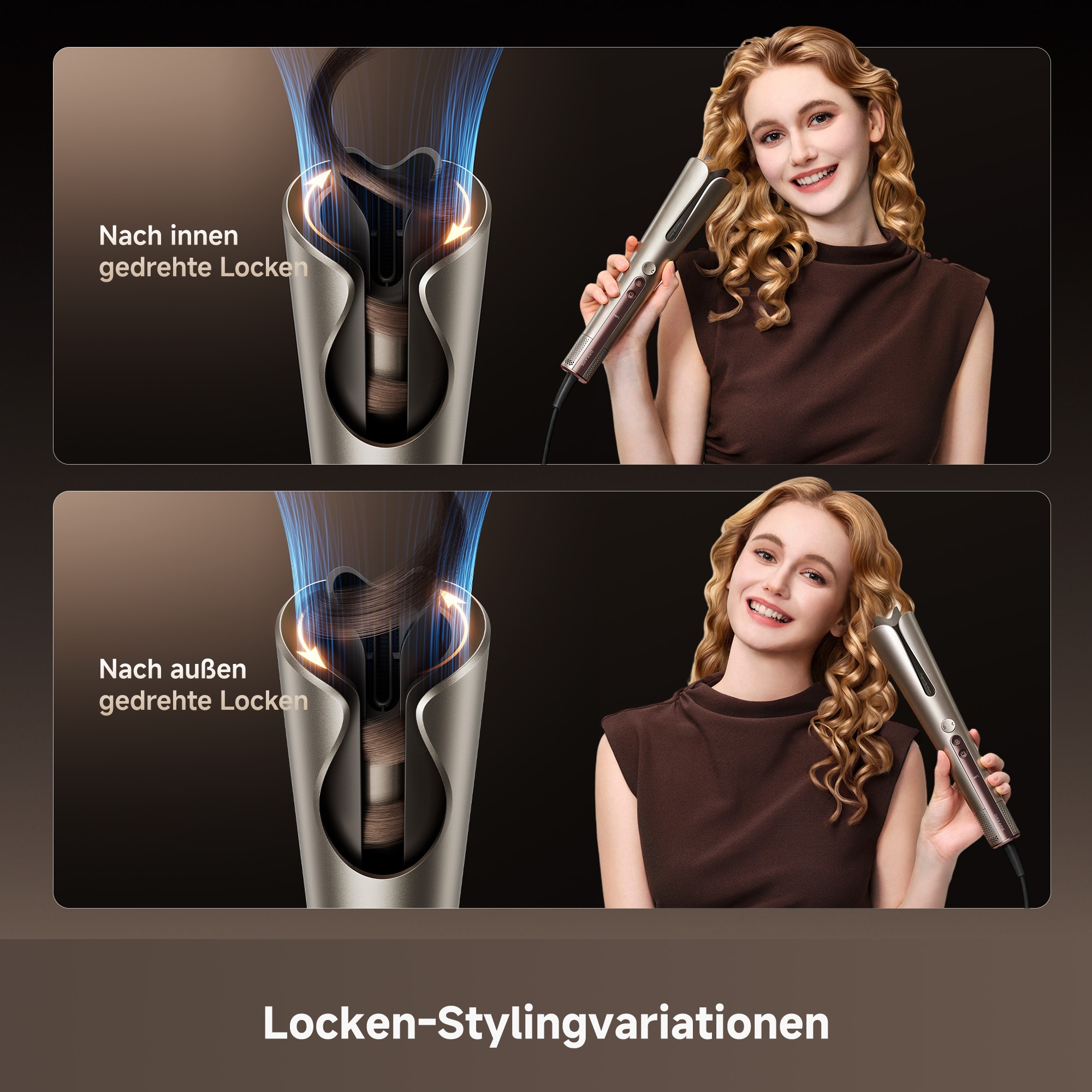 Dreame Lockenstyler »Air-Auto« Automatische Locken mit Ionenpflege und Kaltluft-Fixierung