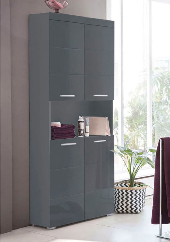 welltime Hochschrank »Avena« Badschrank 4-türig mit o. Fach und 4 Einlegeböden - B/T/H 73/31/190 cm