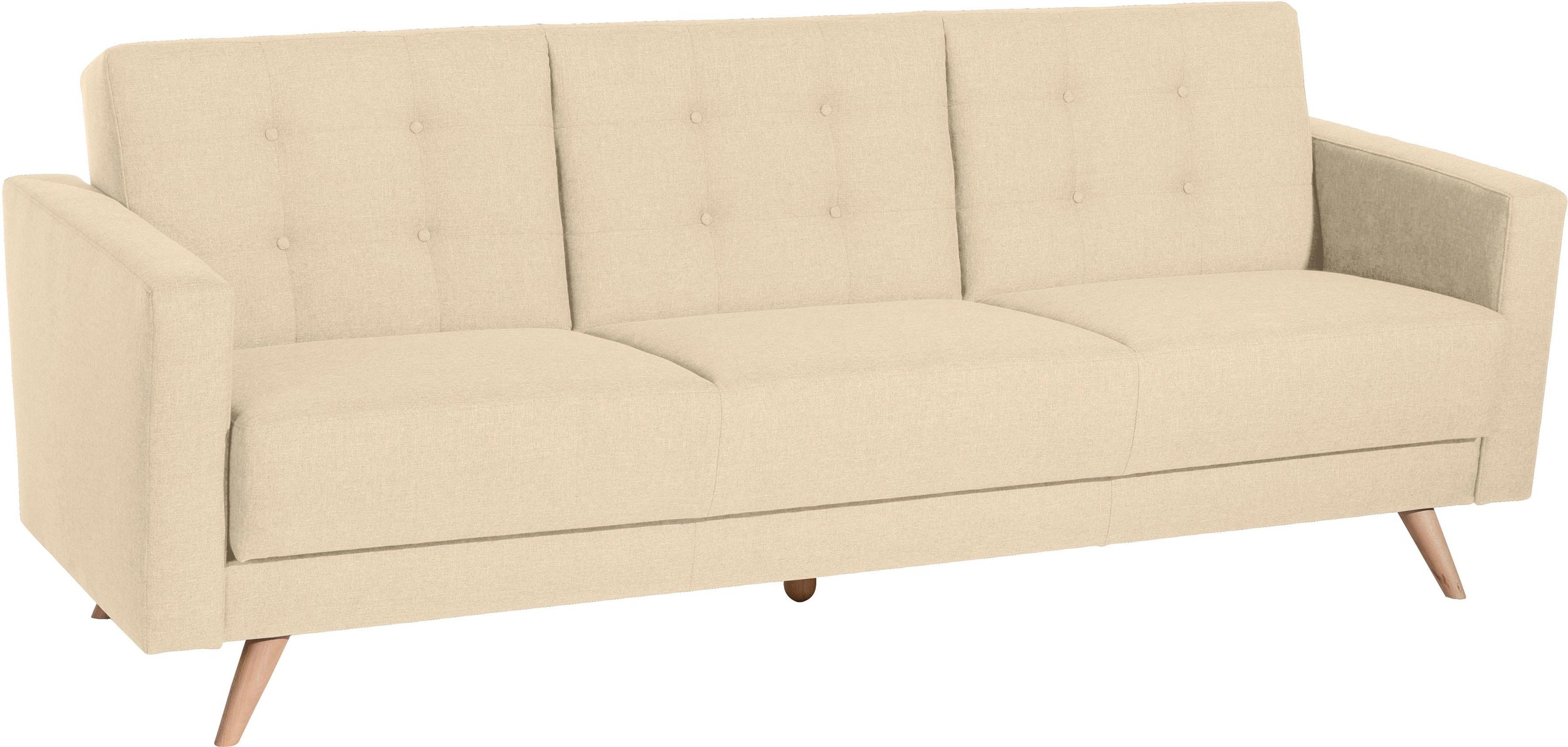 Max Winzer® 3-Sitzer »Julius Kippcouch mit komfortablem Federkern, klassisch und modern«, Schlafsofa, inklusive Bettfunktion & Bettkasten, Breite 224 cm