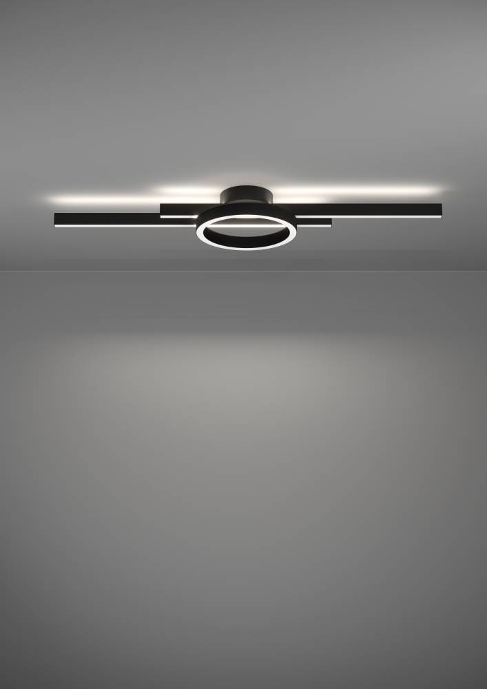 EGLO Deckenleuchte »AMANDOLO« LED-Modul 1 Stk. RGB | warmweiß - kaltweiß dimmbare Deckenlampe, Fernbedienung, Metall, RGB Backlight