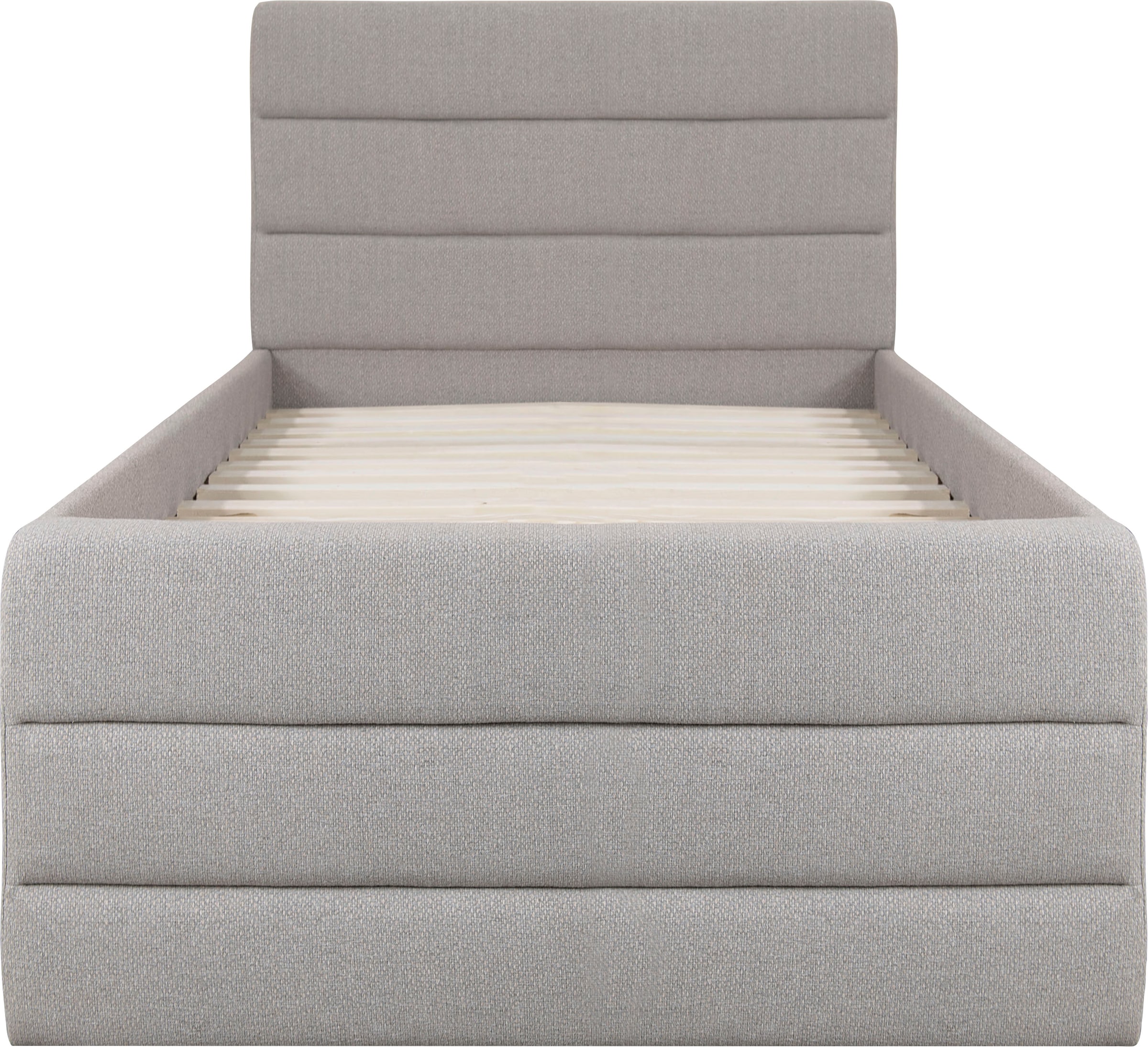 OTTO products Polsterbett »Merrit«, Quernaht im Kopf- und Fußteil, in 5 Breiten, auch in 220 cm Länge