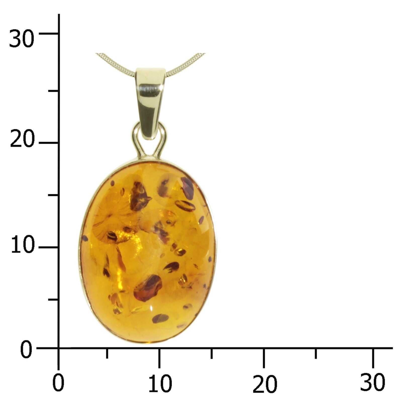 OSTSEE-SCHMUCK Kette und Anhänger Set »- Classic 18x13 - Gold 333/000 - Bernstein«