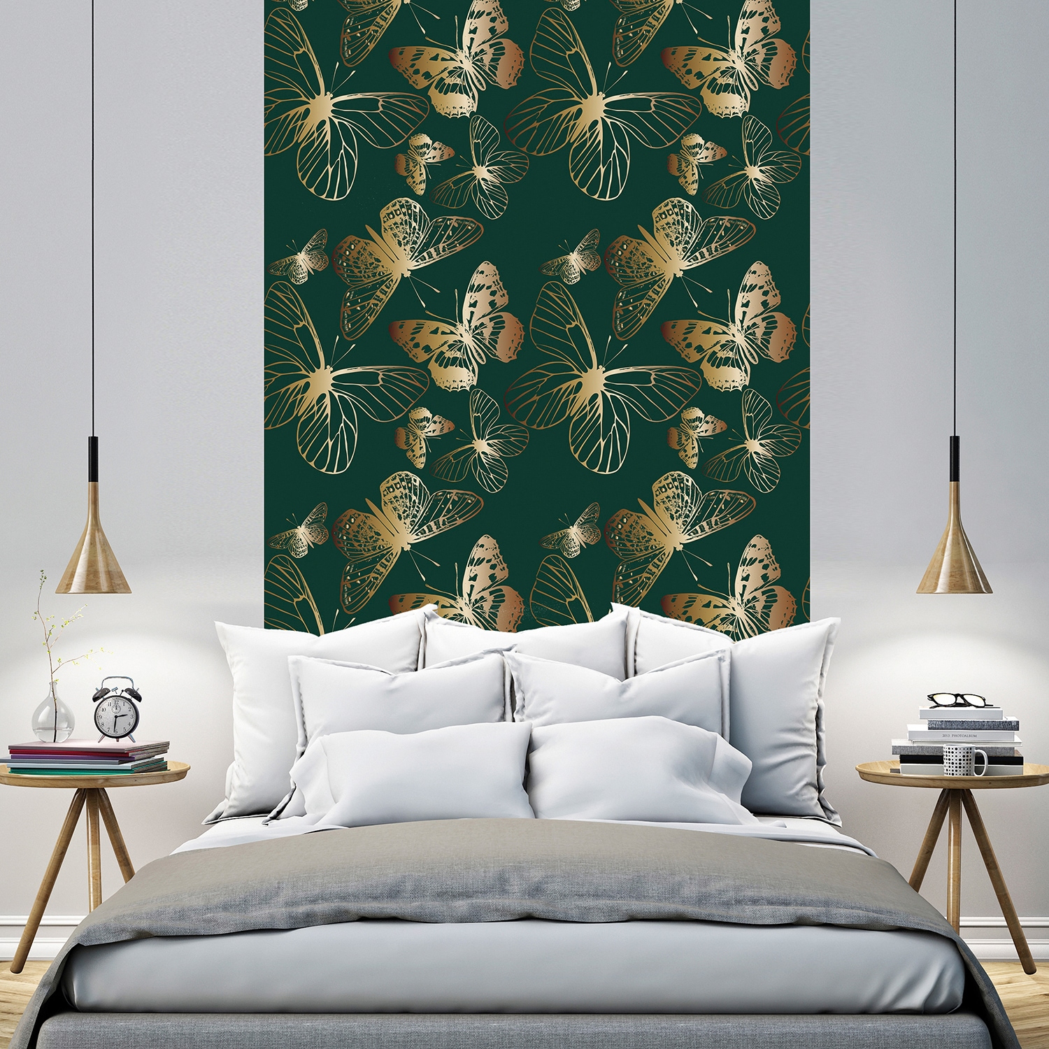 queence Vinyltapete »Sonia« Motiv | bedruckt | botanisch | geblümt | gemustert | natürlich glatt 90x250cm, selbstklebend, kinderleichte Anbringung, , Sticker