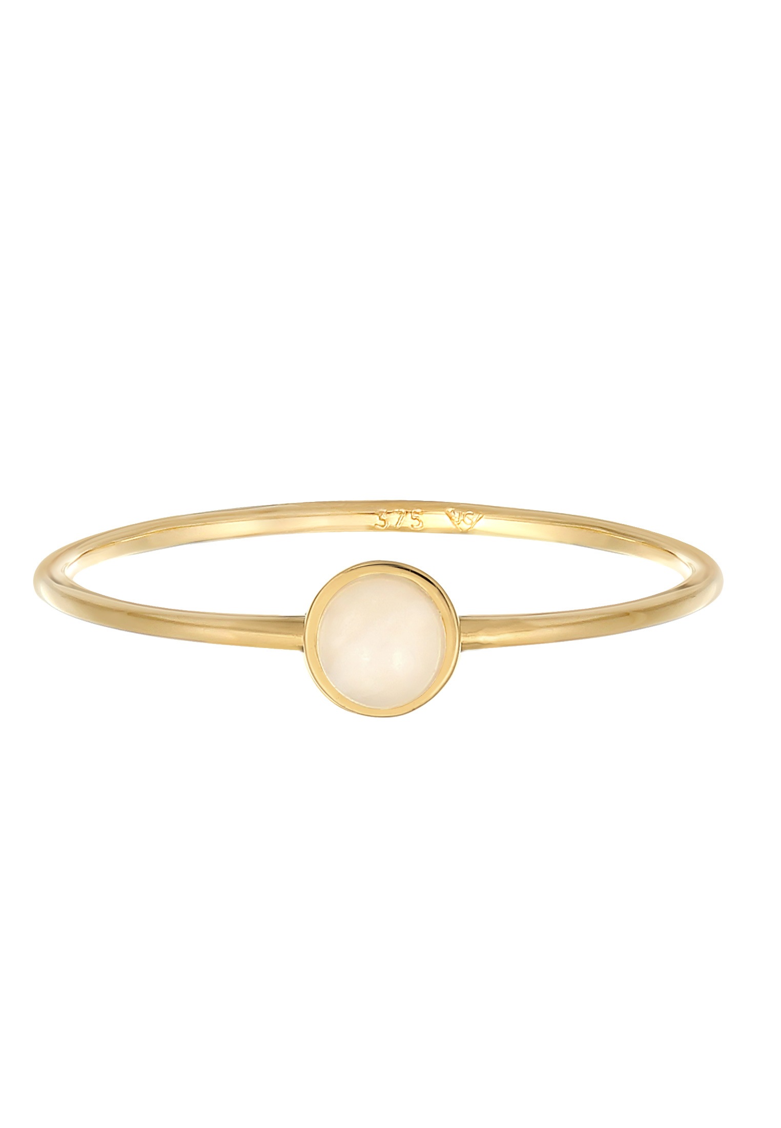 Elli Premium Silberring »Ring Solitär Rosa Quarz Edelstein 375 Gelbgold«