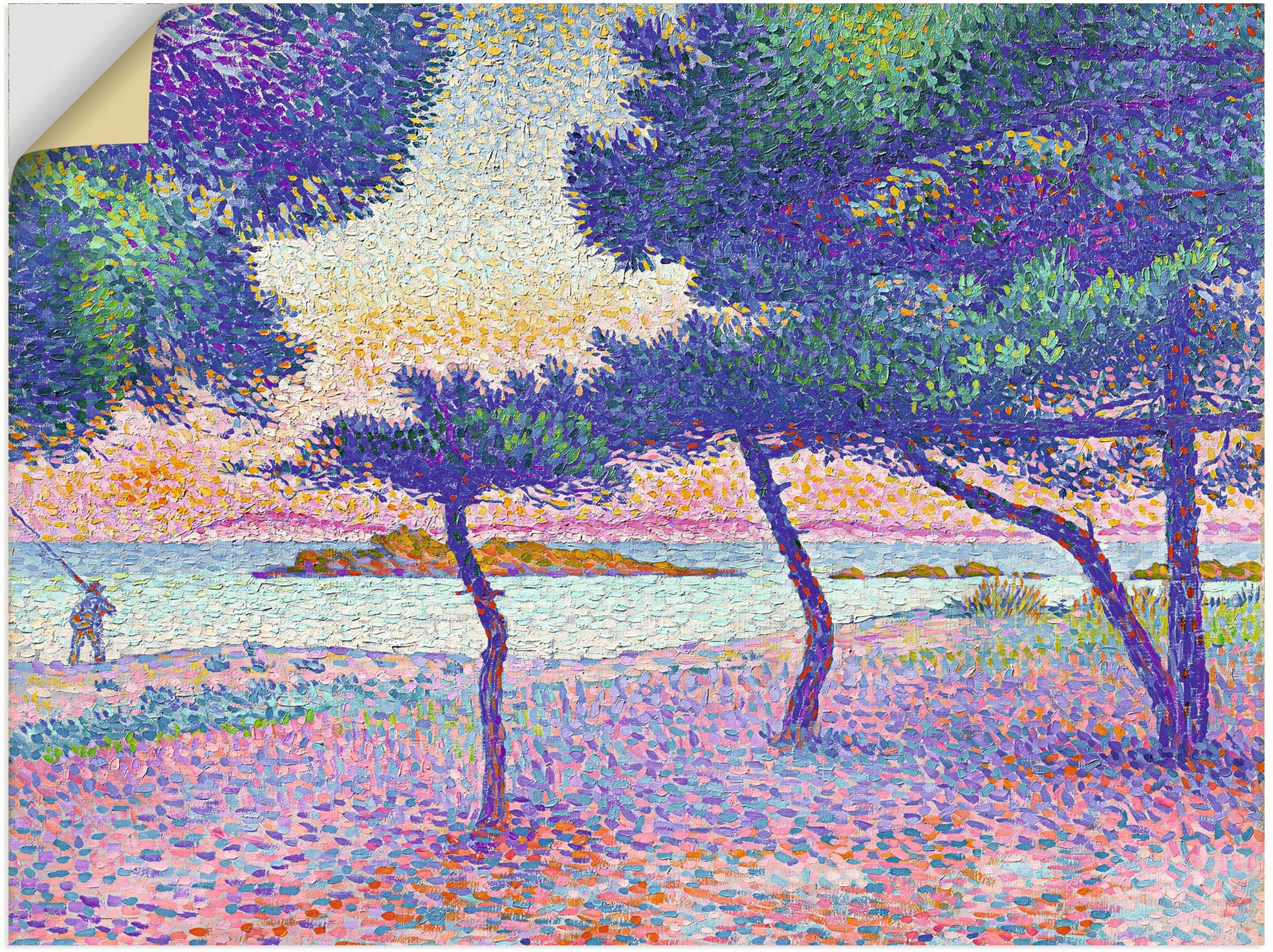 Artland Wandbild »Der Strand von Saint-Clair. 1896«, Wiesen & Baumbilder, (1 St.), in vielen Größen & Produktarten - Alubild / Outdoorbild für den Außenbereich, Leinwandbild, Poster, Wandaufkleber / Wandtattoo auch für Badezimmer geeignet