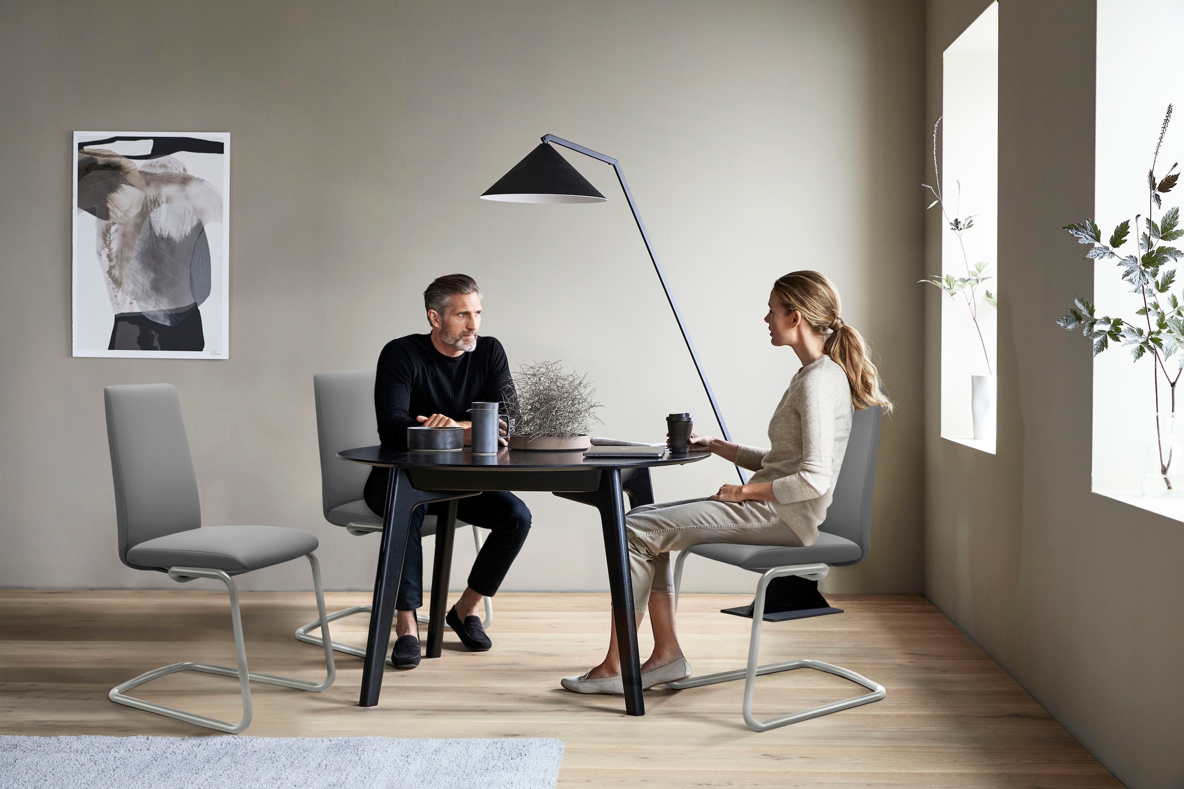 Stressless® Polsterstuhl »Laurel«, Leder BATICK, Low Back, Größe L, mit Beinen aus Stahl in Chrom glänzend