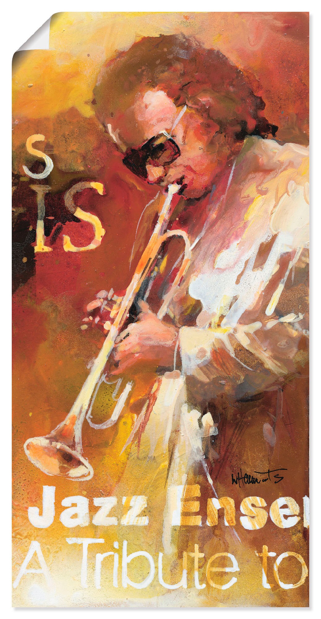 Artland Wandbild »Jazz Ensemble«, Musiker, (1 St.), in vielen Größen & Produktarten -Leinwandbild, Poster, Wandaufkleber / Wandtattoo auch für Badezimmer geeignet