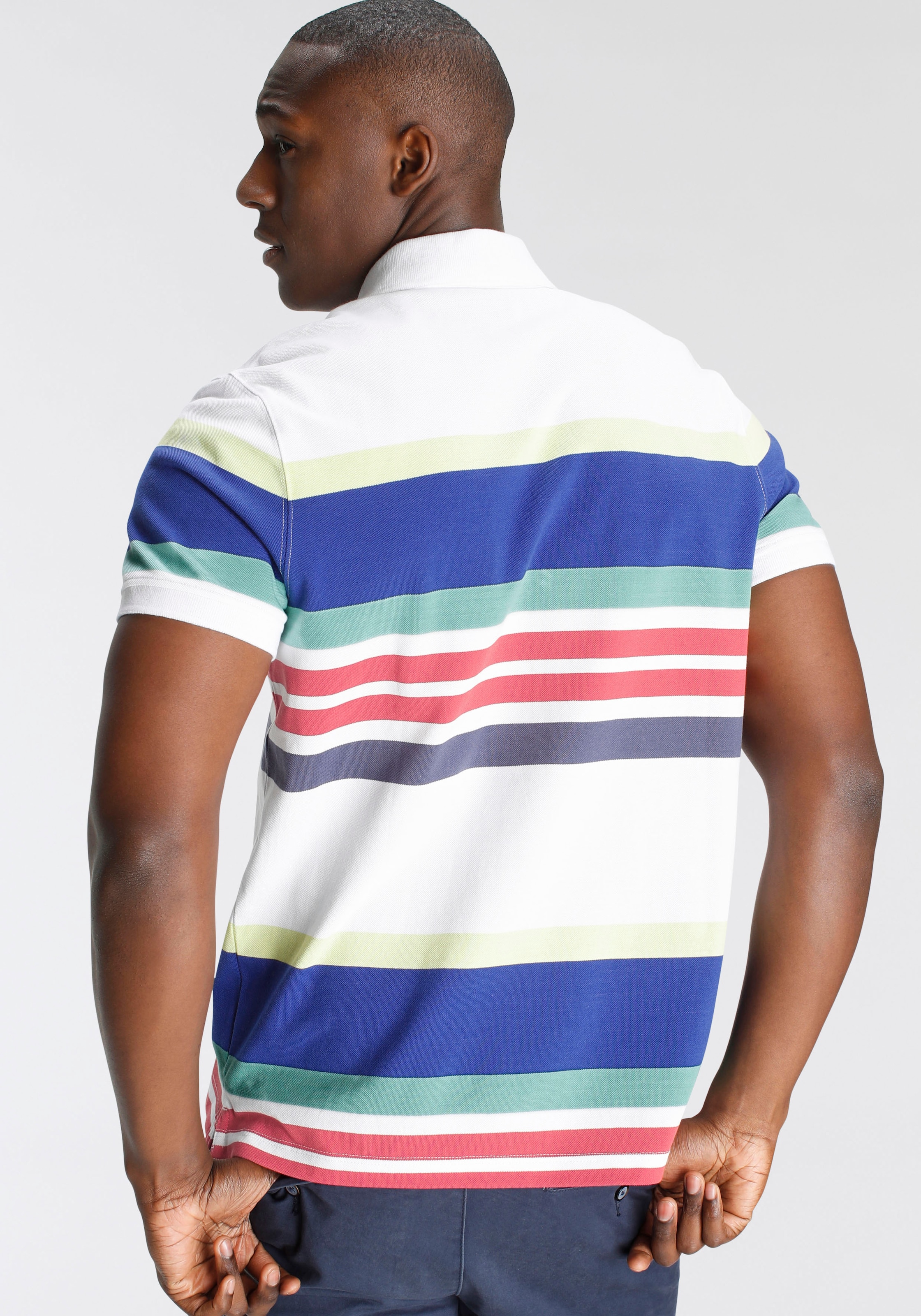 DELMAO Poloshirt, Kurzarm, mit Polokragen, aus Piqué-Stoff, aus 100% Baumwolle