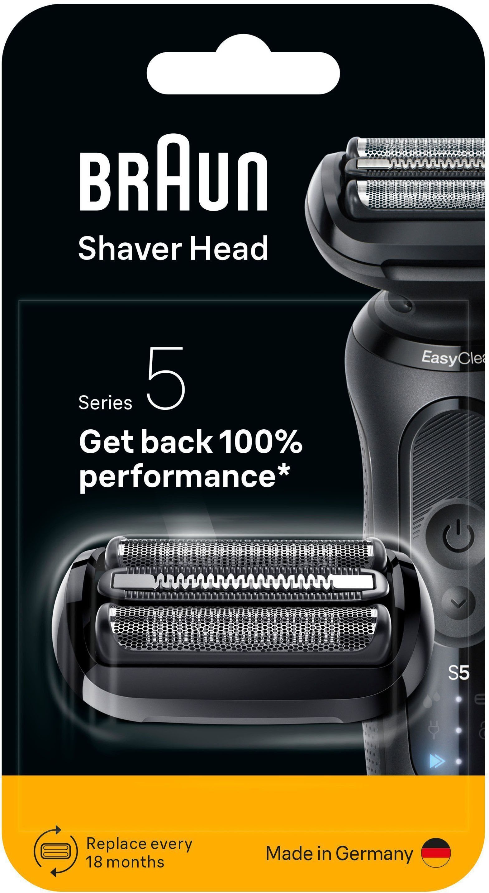 Braun Ersatzscherkopf »Series 5 54B«, Kompatibel mit Braun Series 5 Rasierern der Generation 50, 51 und 52