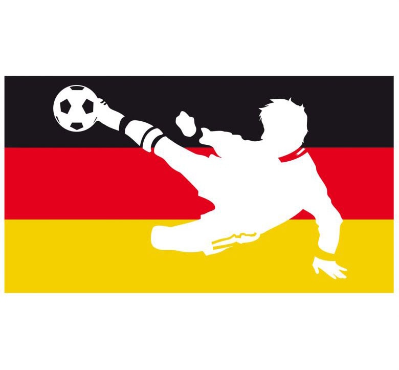 Wall-Art Wandtattoo »Deutschland Fahne + entfernbar Fußballer«, Online (1 St.), OTTO kaufen im selbstklebend, Shop