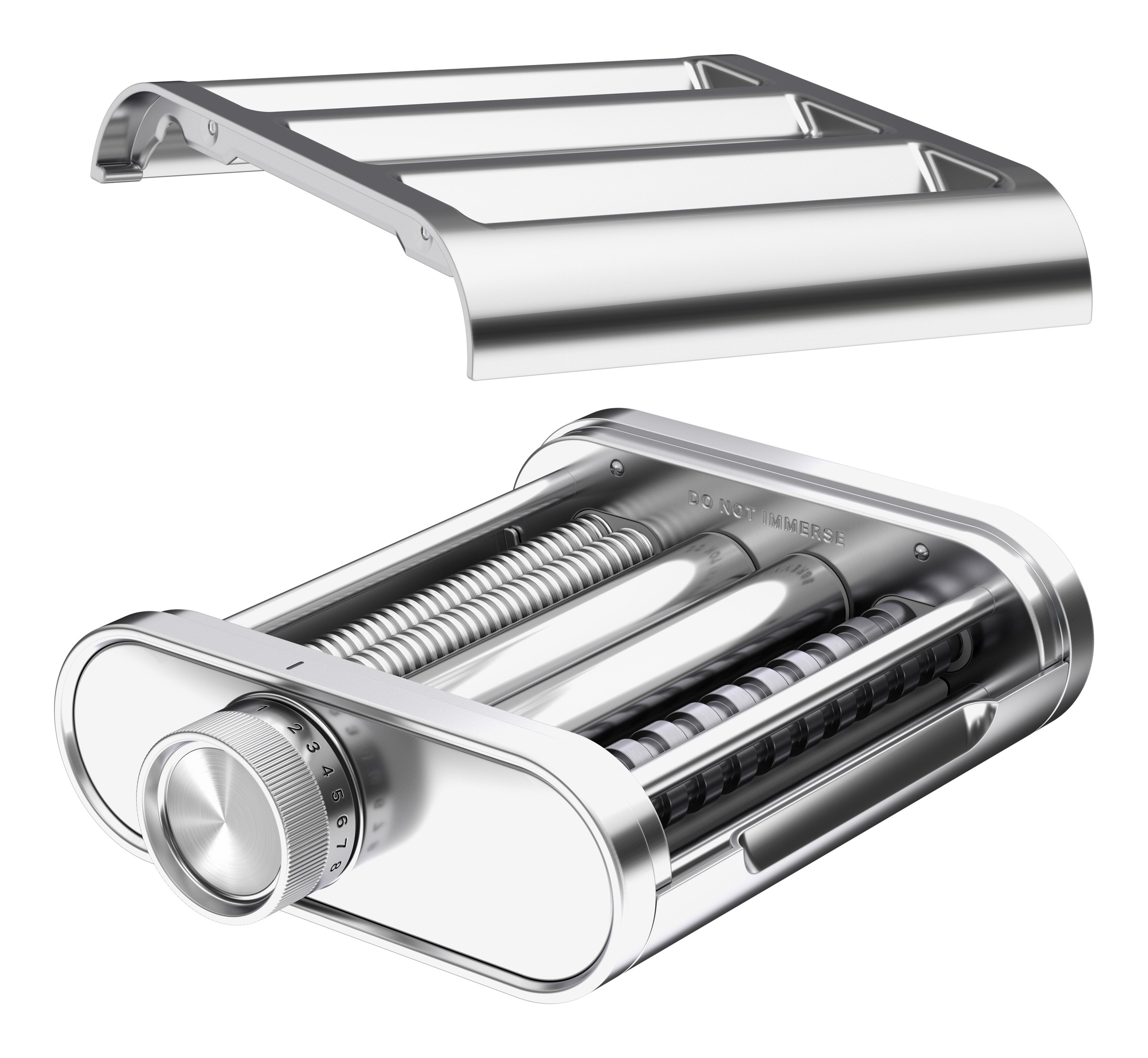 KitchenAid Küchenmaschinen Zubehör-Set »3-in-1-Nudelvorsatz 5KSM3MPA« Walze und Schneider aus hochwertigem Edelstahl