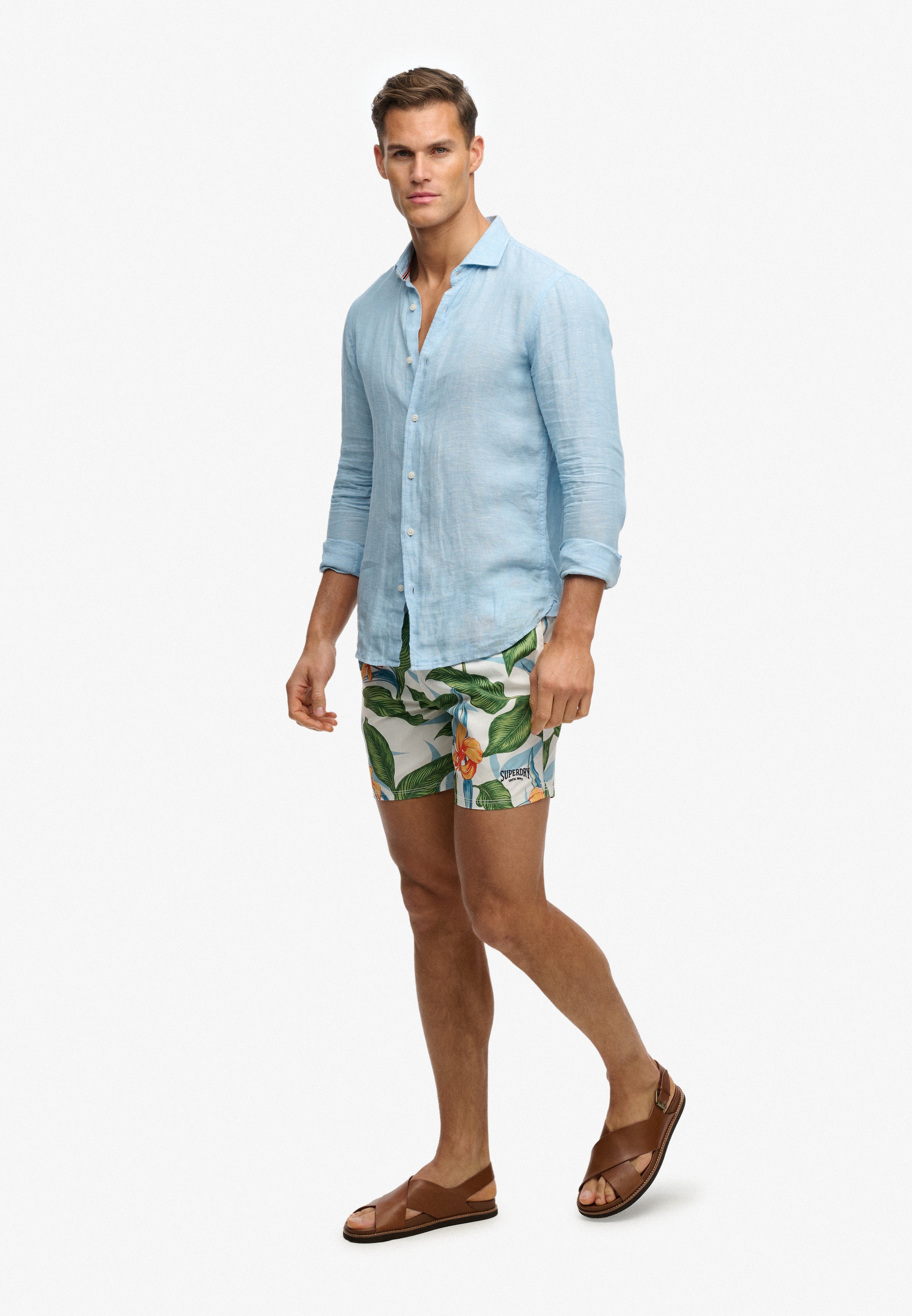 Superdry Badeshorts »HAWAIIAN PRINT 16 SWIM SHORT« Kunstfaser, relaxed fit