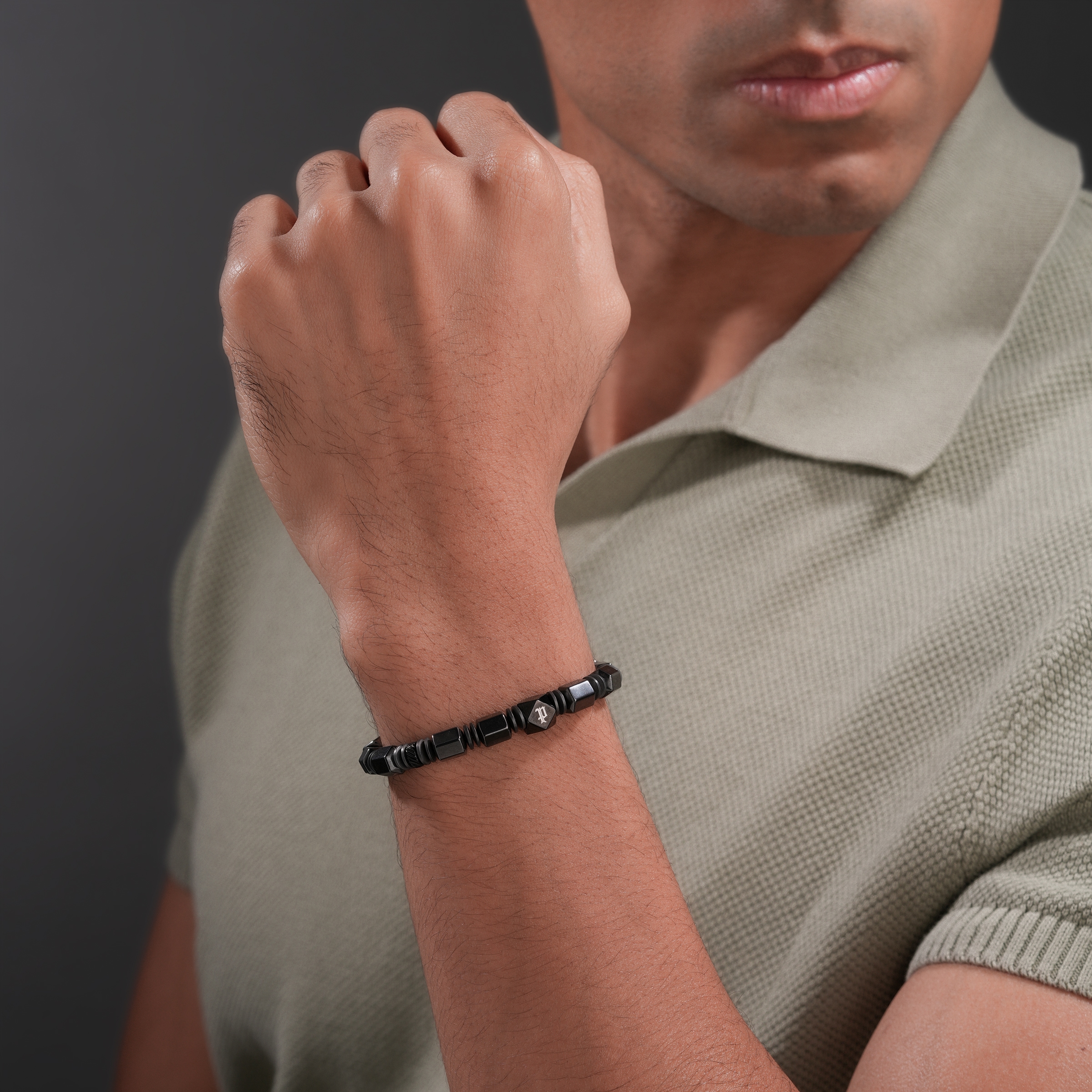 Police Armband »Hexchain« mit Hämatit