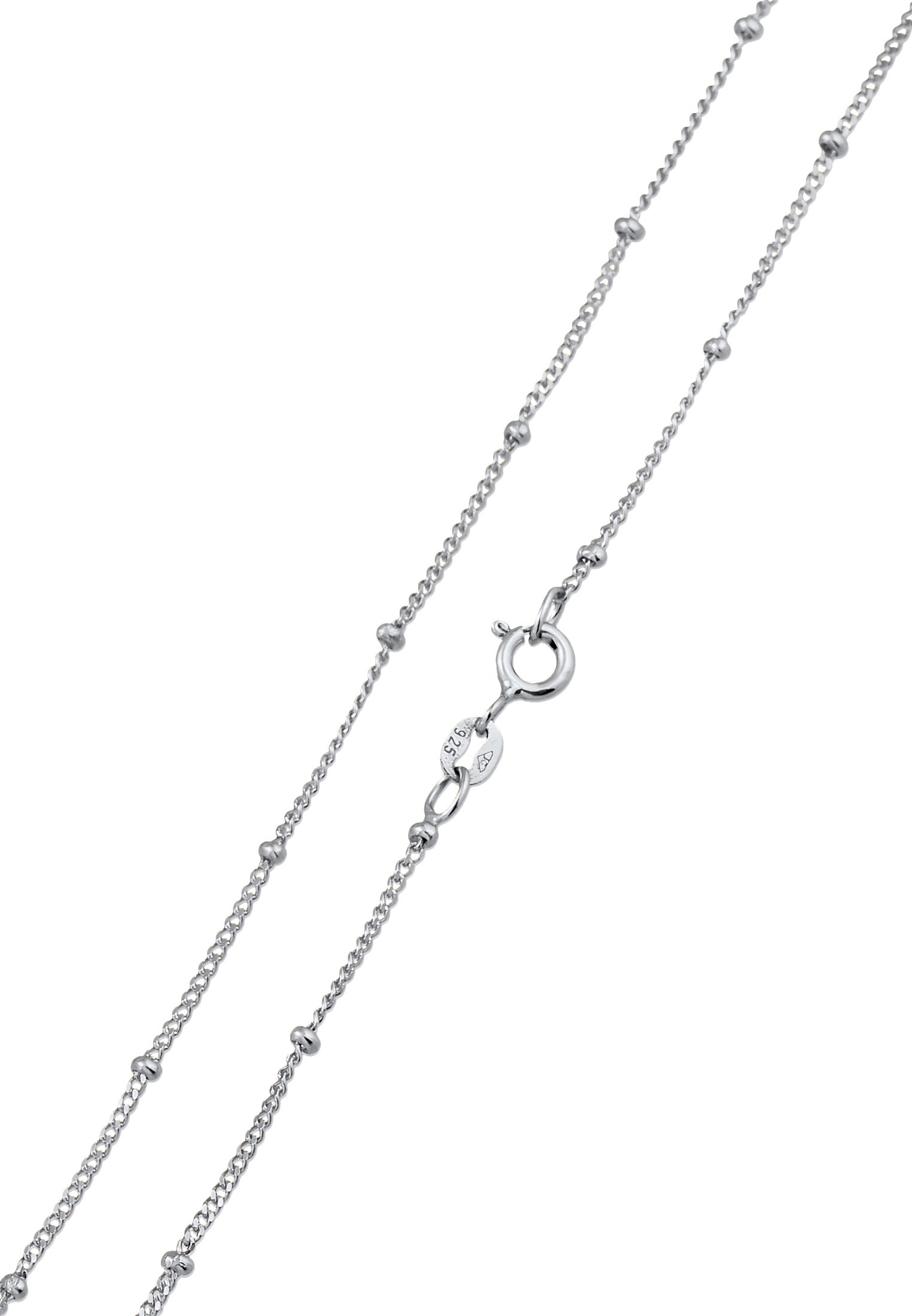 Elli Kette mit Anhänger »Halskette Kugelkette Disc Plättchen 925 Silber«