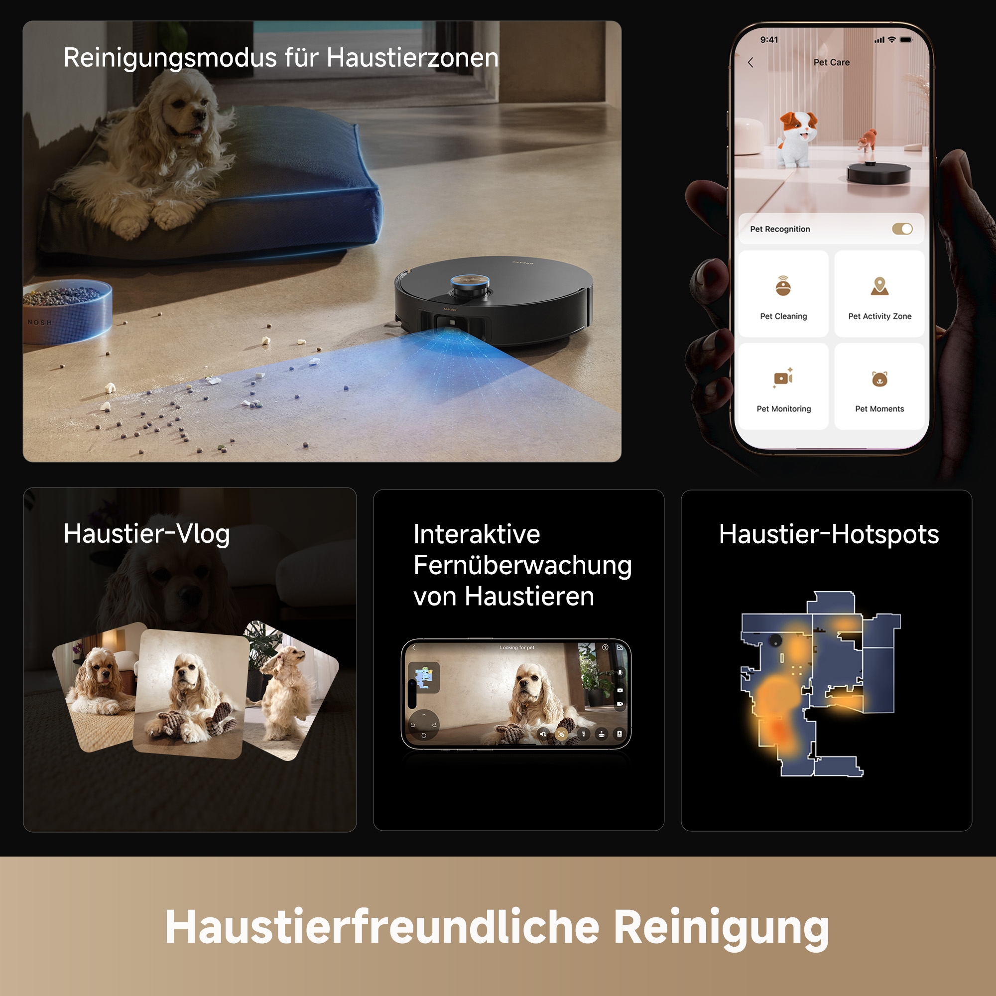 Dreame Nass-Trocken-Saugroboter »Matrix 10 Ultra« Mop-Wechsel, drei Reinigungsmittel, überwindet Hindernisse, 30.000 Pa