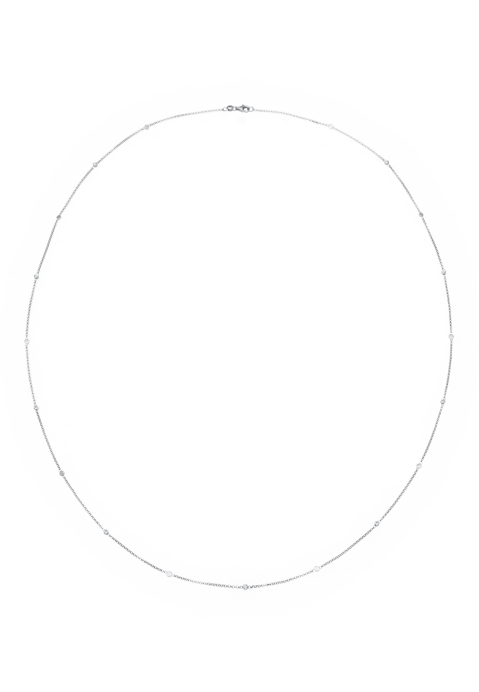 Elli Lange Kette »Halskette Kristalle Plättchen Modisch 925 Silber«