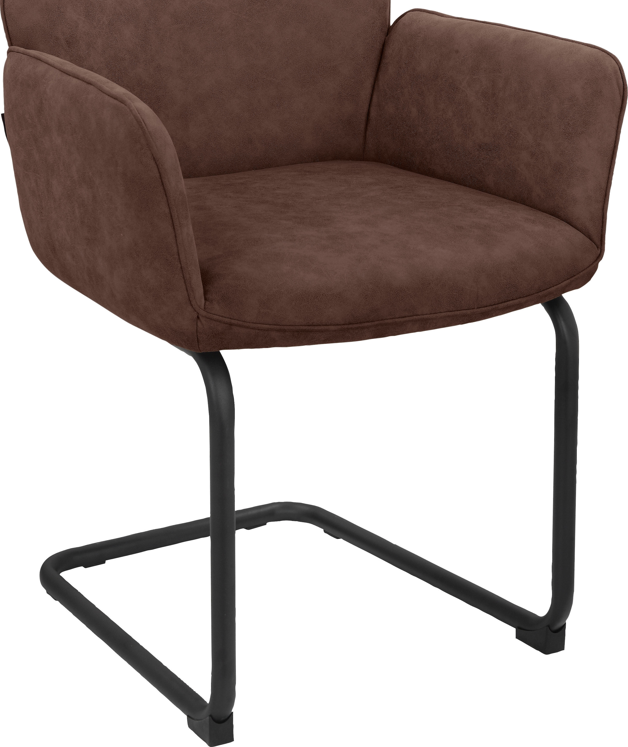 Places of Style Armlehnstuhl »Ginevra«, 2 St., Microfaser, Sitz und Rücken gepolstert, mit Gestell aus Metall, Sitzhöhe 51 cm