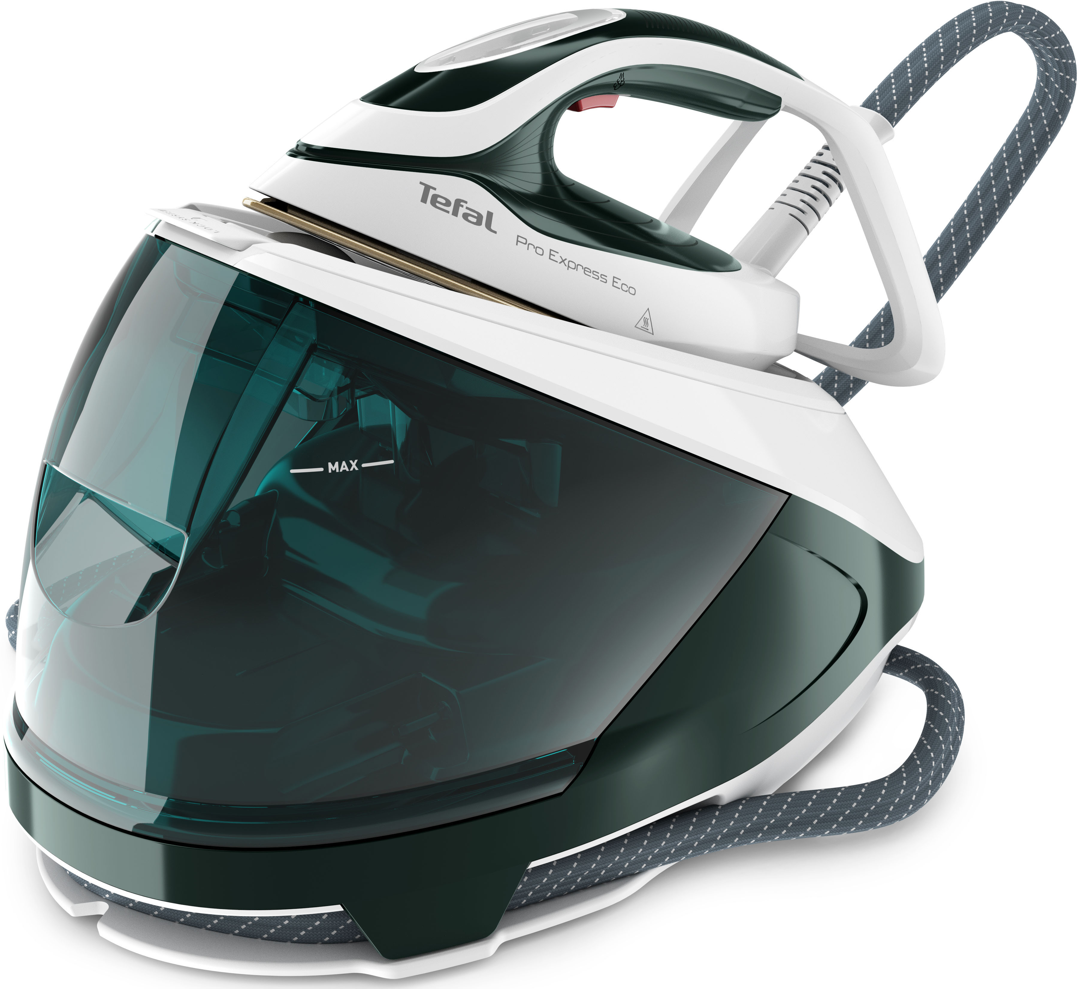 Tefal Dampfbügelstation »GV9E21 Pro Express Eco« 1.800 ml Wassertank 2200 Watt, 140 g/Min. Dampfabgabe, 560 g/Min. Dampfstoß, Eco-Design in grün