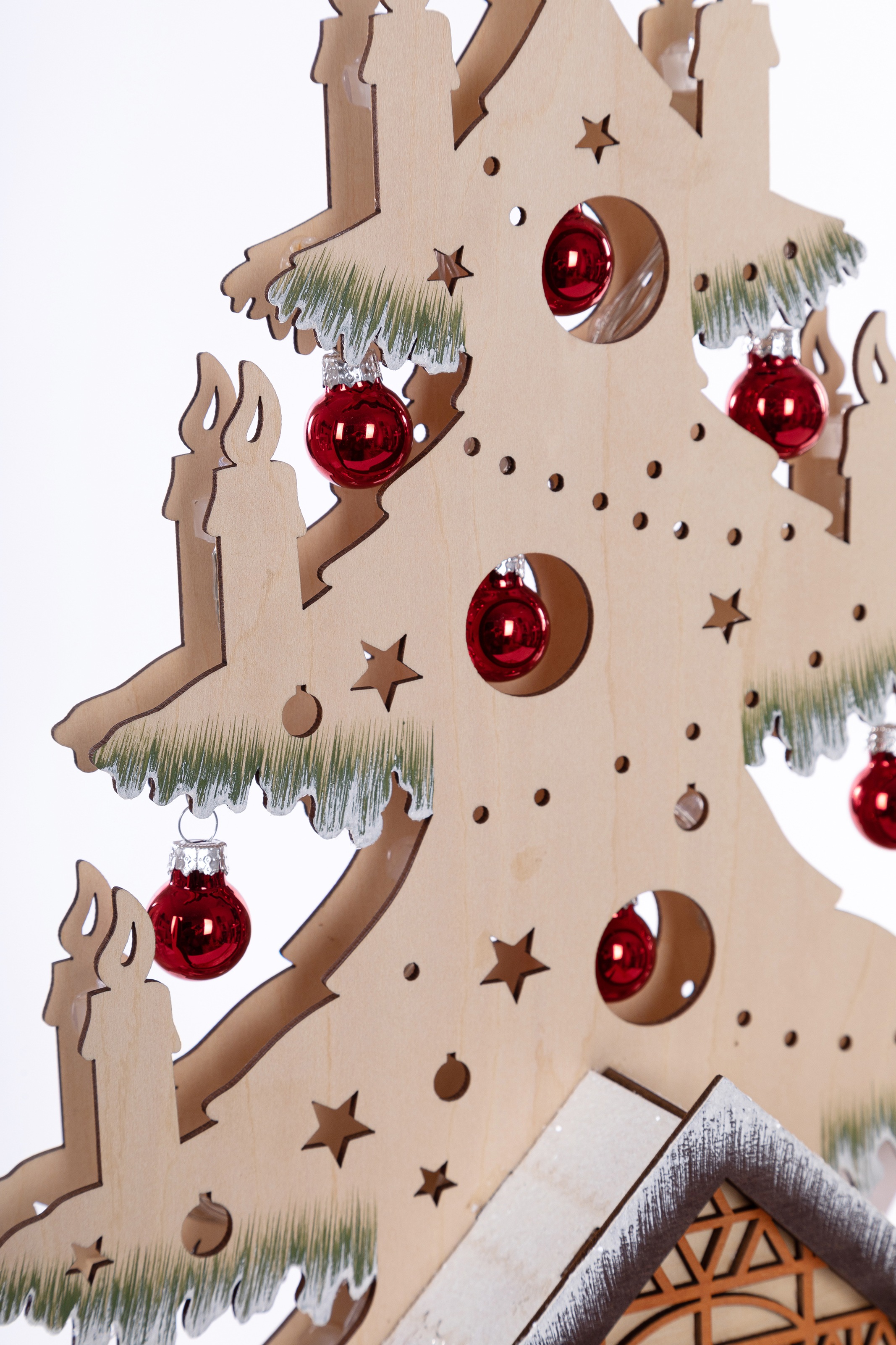 Myflair Möbel & Accessoires LED cm ca. Holz, 49 Höhe bestellen geschmückt, aus OTTO bei Schwibbogen, Weihnachtskugeln mit