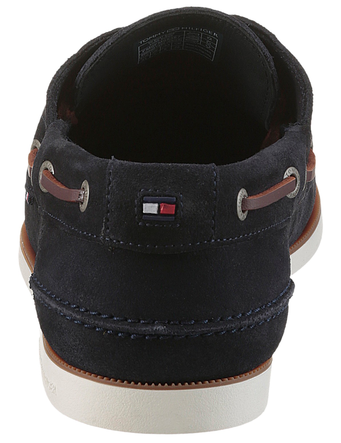 Tommy Hilfiger Bootsschuh »TH BOAT SHOE CORE SUEDE«, Casualschuh, Freizeitschuh, Schnürer mit Bänder-Durchzügen